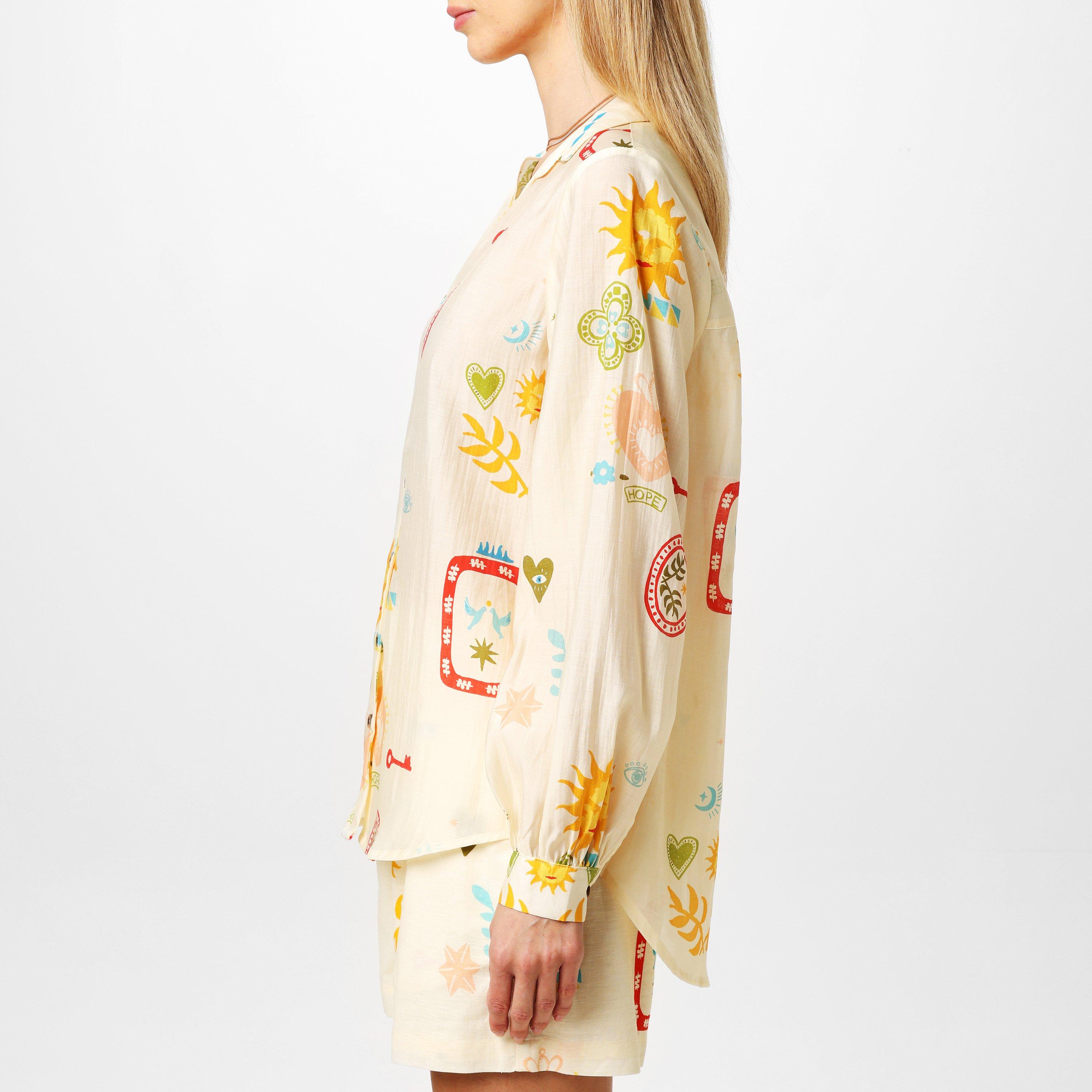 Cream - Never Fully Dressed - Women's Sundazed Long-Sleeve Patterned Shirt - 2