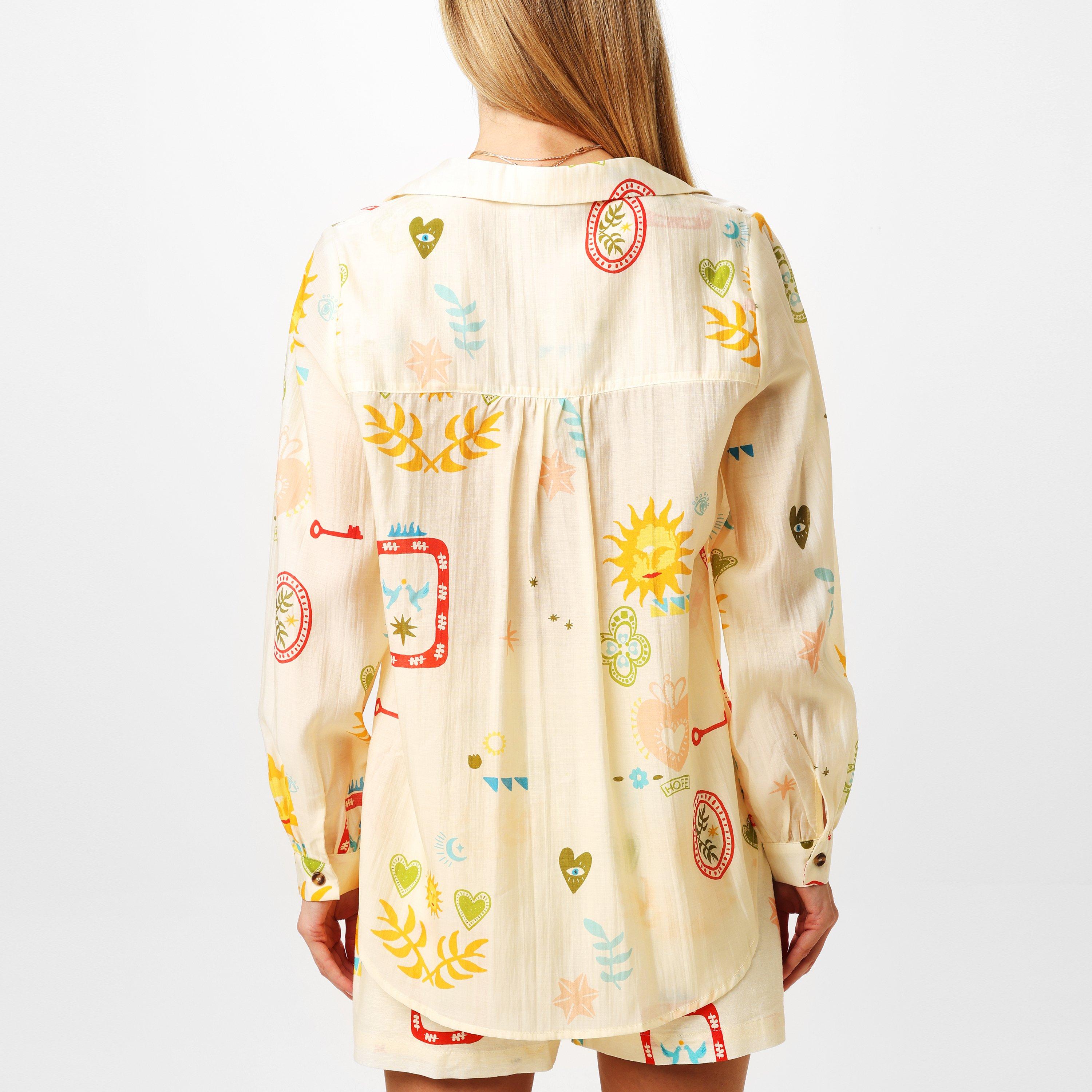 Cream - Never Fully Dressed - Women's Sundazed Long-Sleeve Patterned Shirt - 3