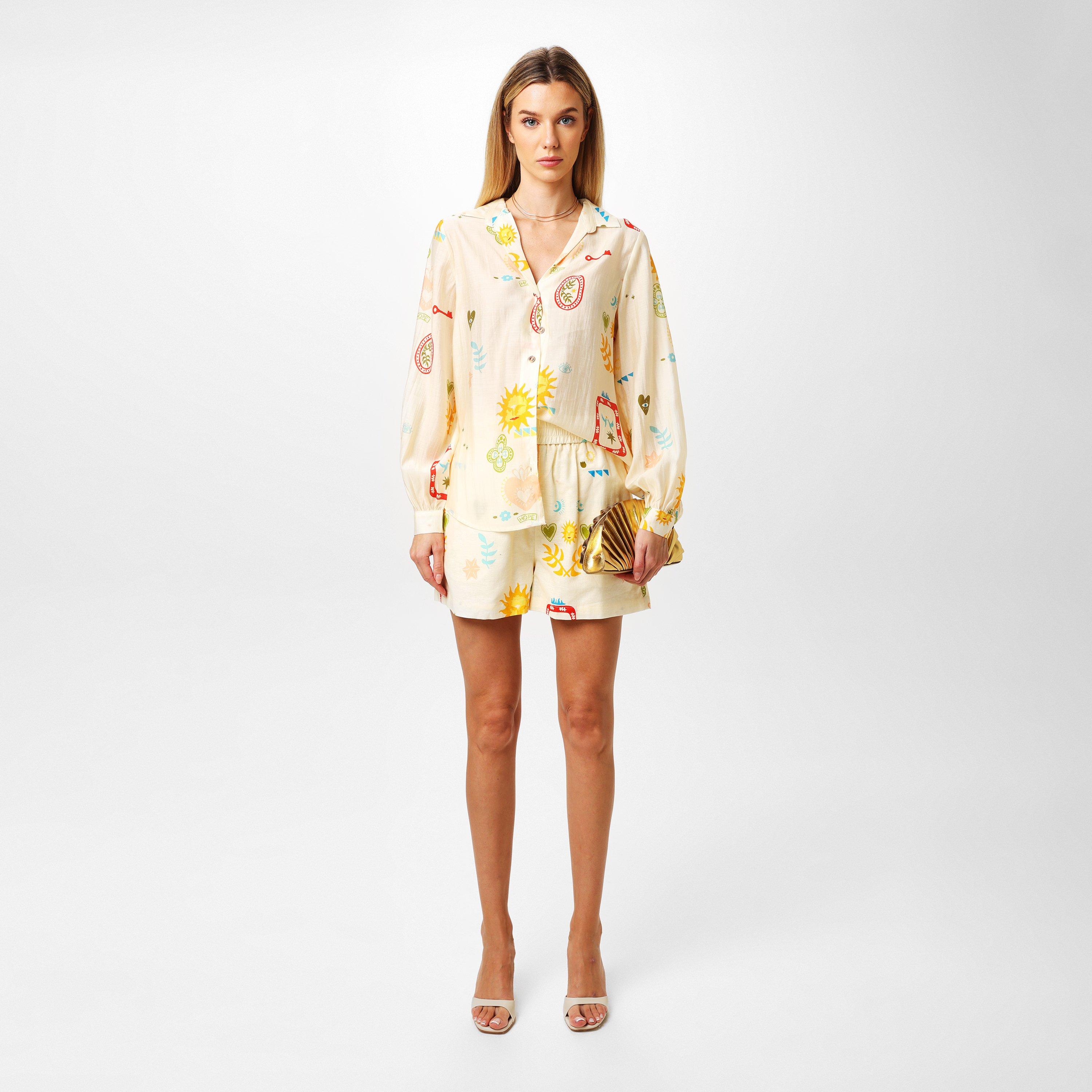 Cream - Never Fully Dressed - Women's Sundazed Long-Sleeve Patterned Shirt - 4