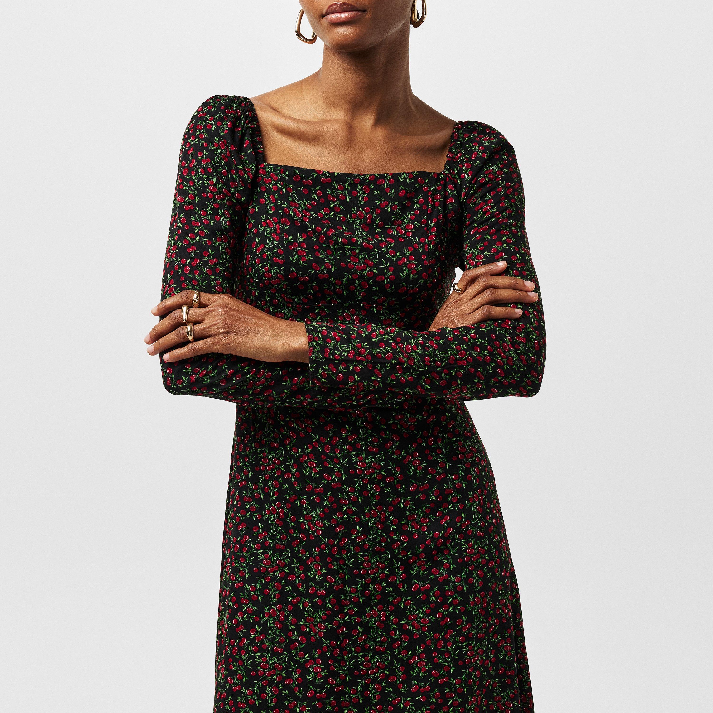 Black - Nobodys Child - Fruit Print Abby Midi Dress - 3