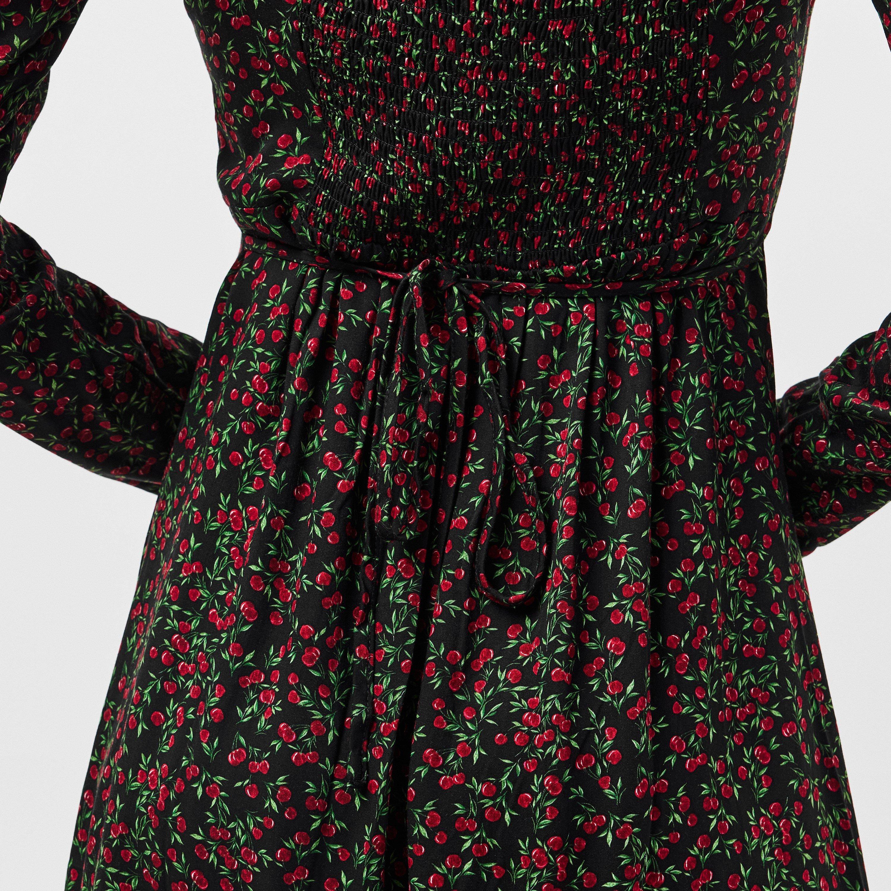 Black - Nobodys Child - Fruit Print Abby Midi Dress - 5