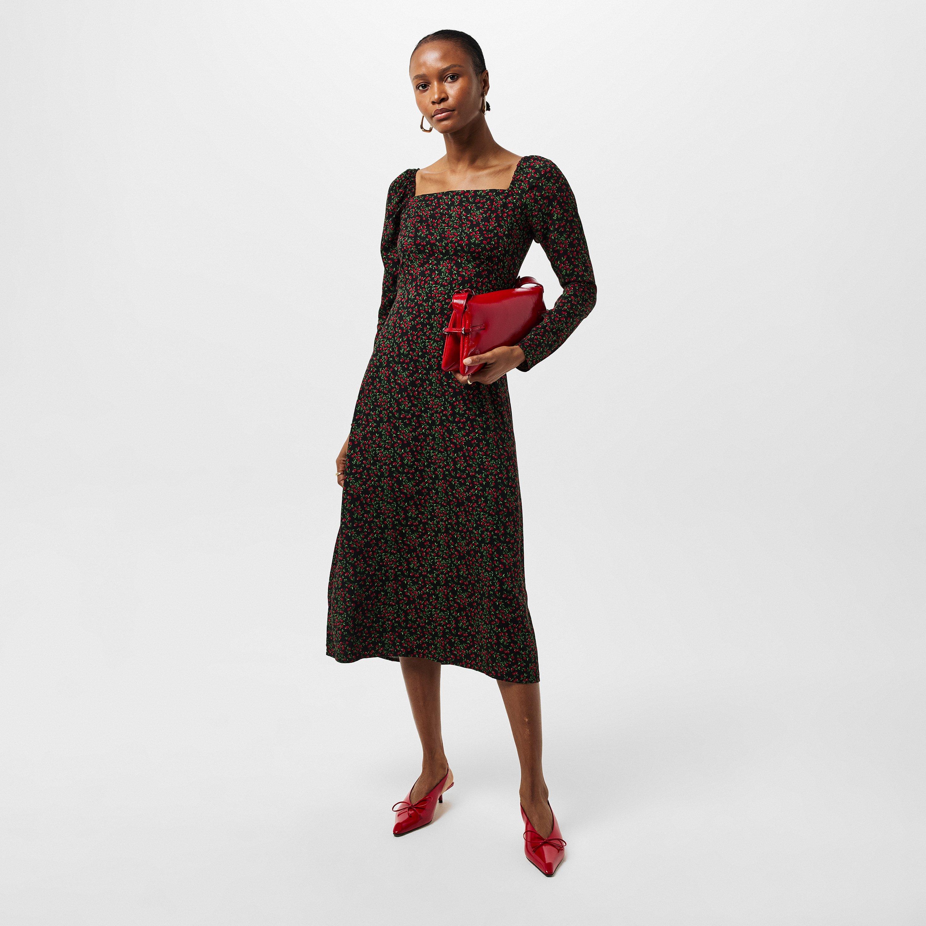 Black - Nobodys Child - Fruit Print Abby Midi Dress - 6