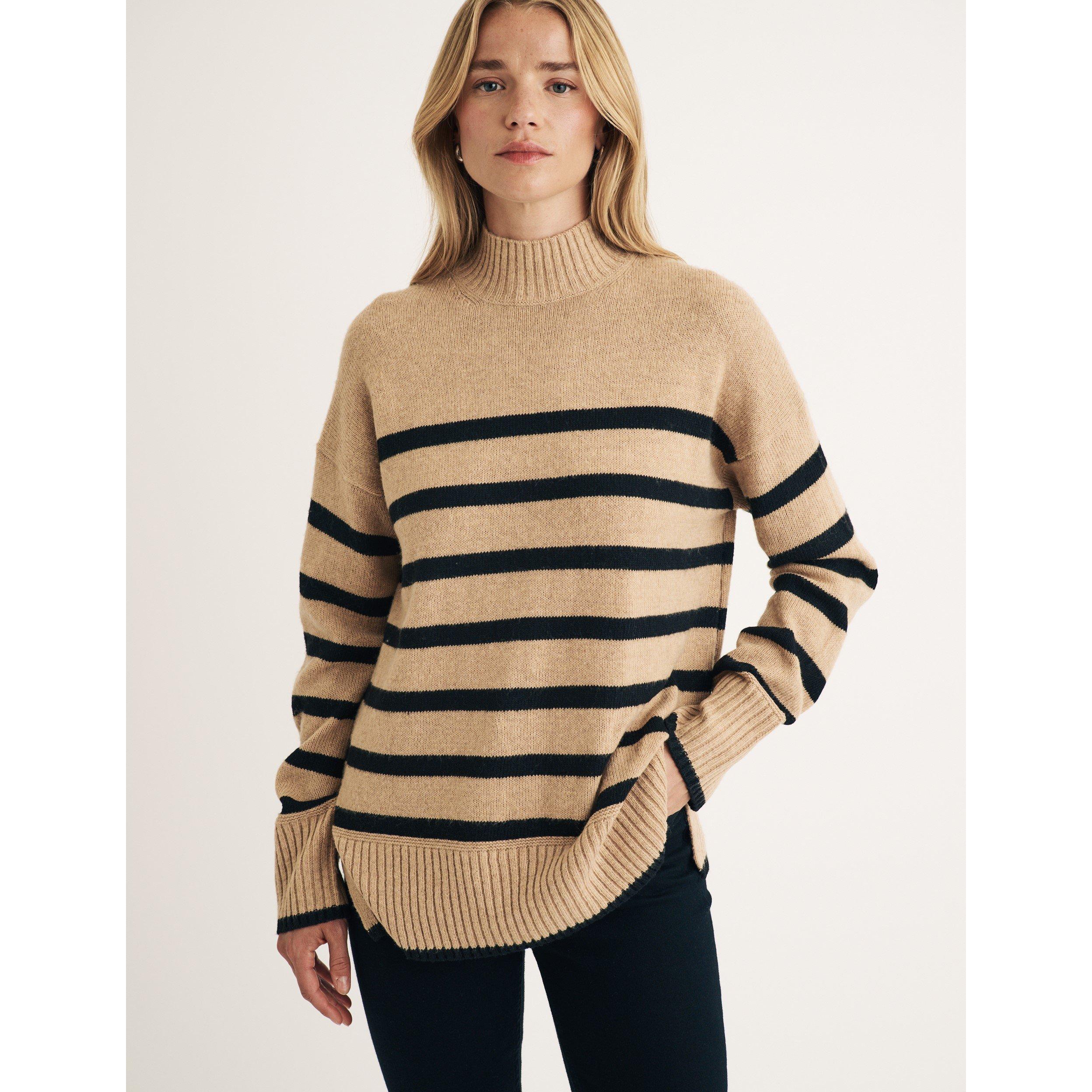 Nobodys Child Women's Striped Funnel Longline Jumper -  - 10 (S)