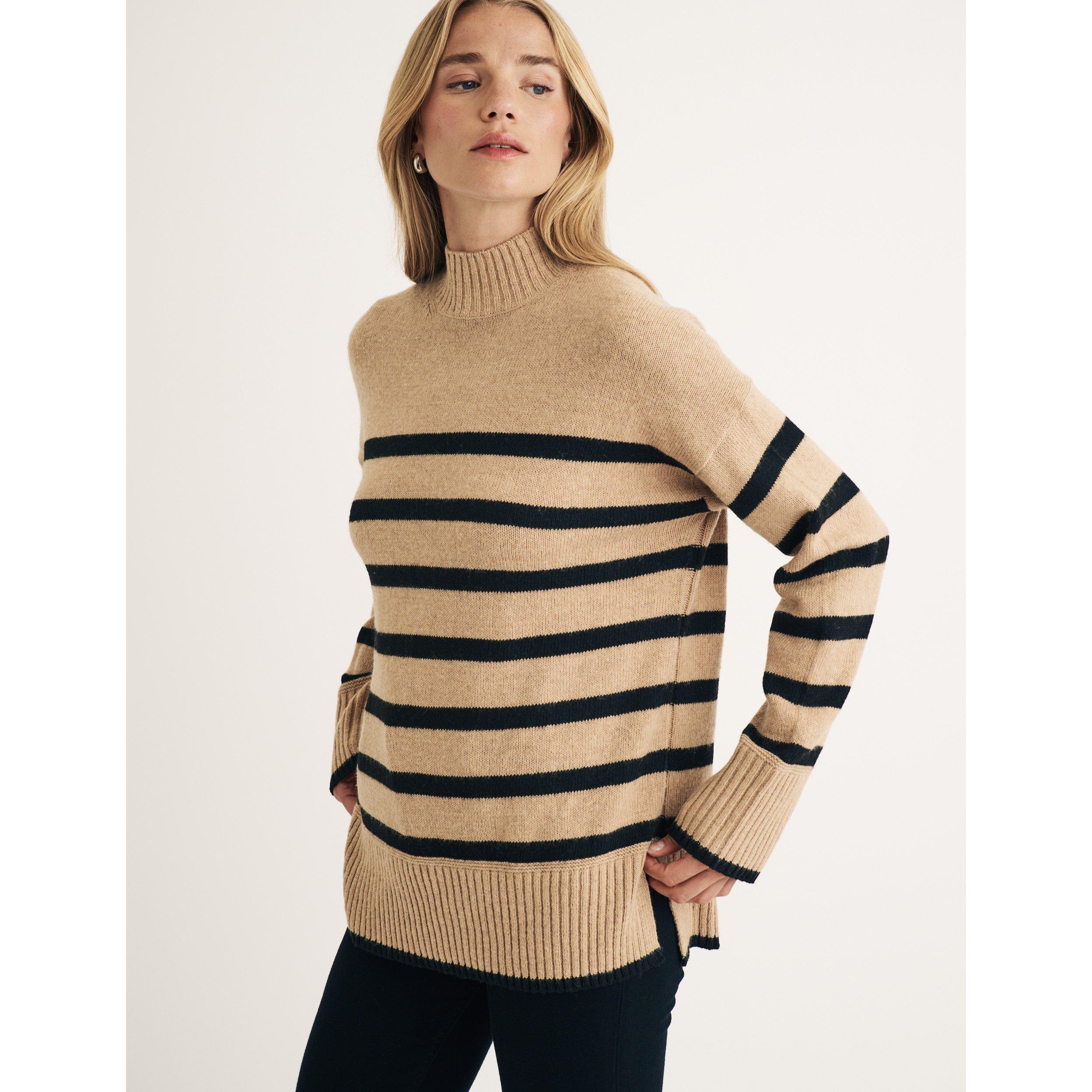 Multi - Nobodys Child - Striped Funnel Longline Jumper - 2