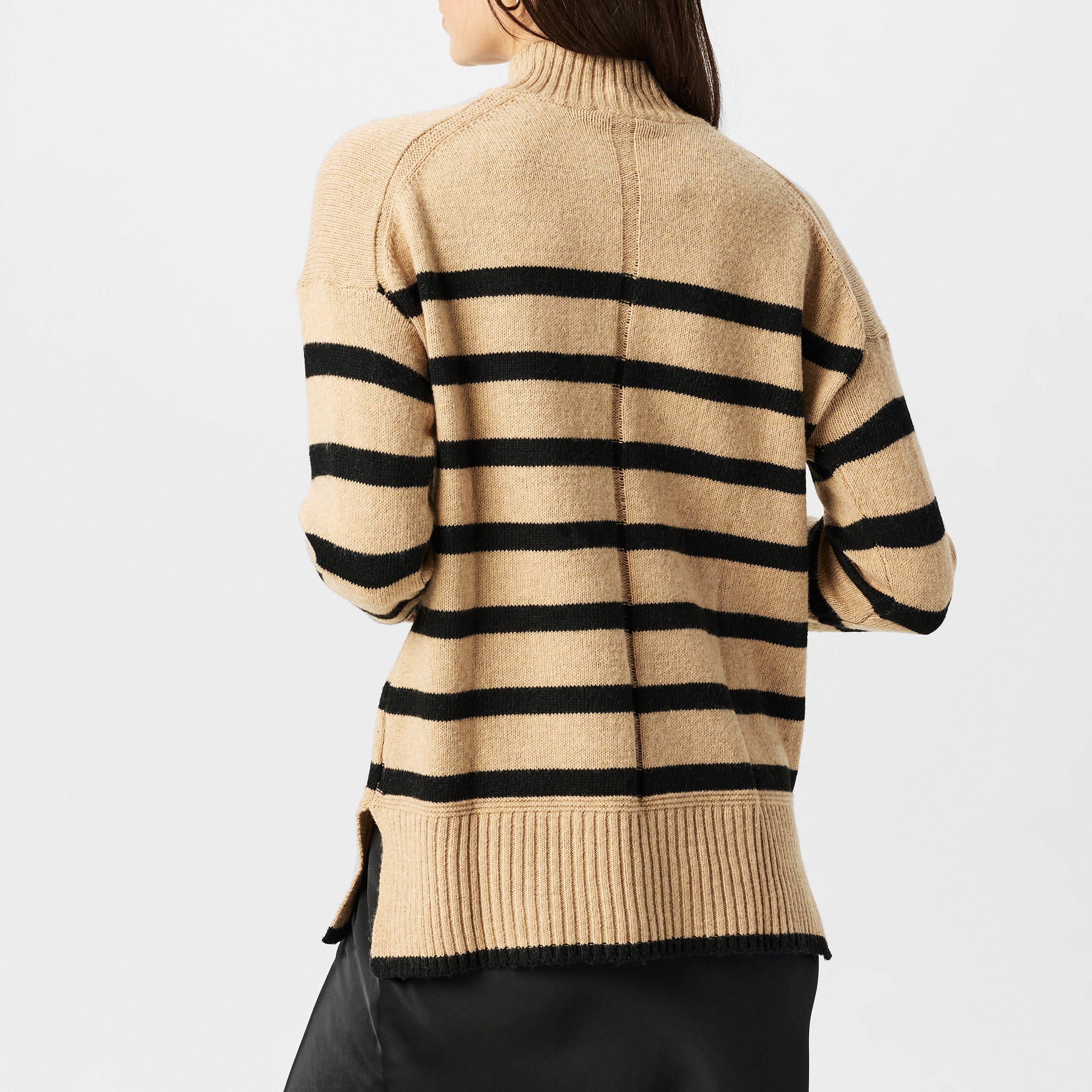 Multi - Nobodys Child - Striped Funnel Longline Jumper - 4