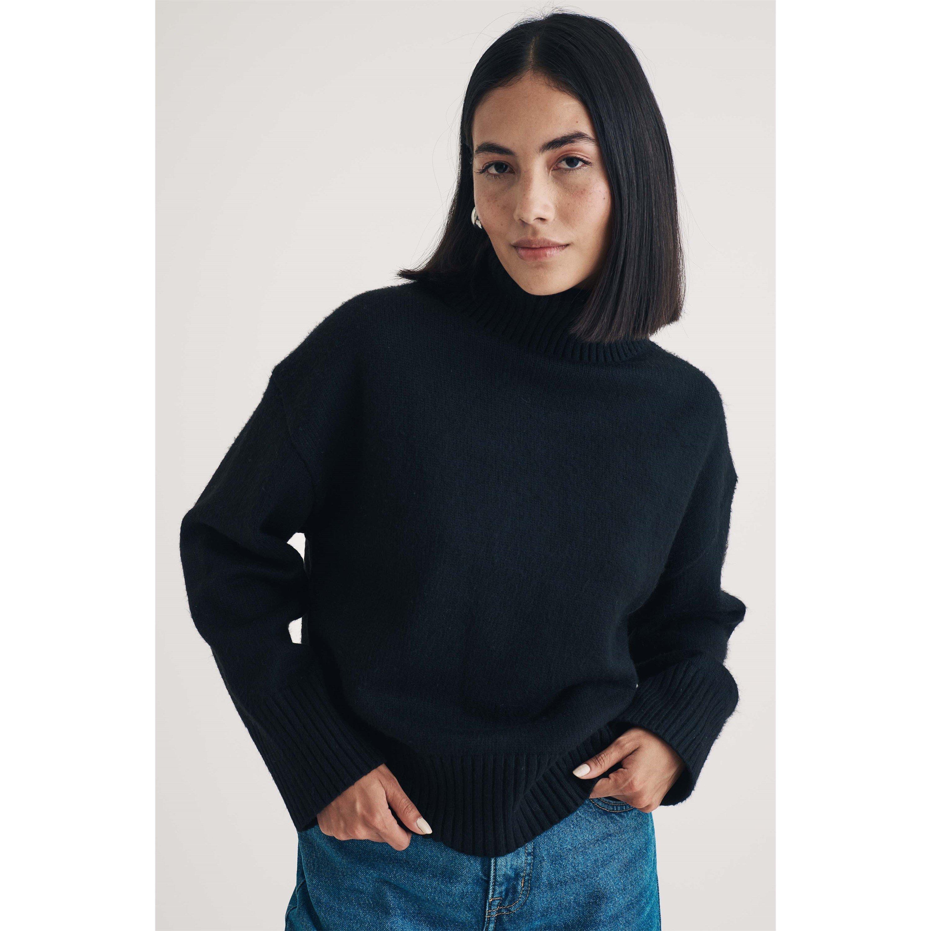 Nobodys Child Women's Black Turtleneck Jumper - 10 (S)