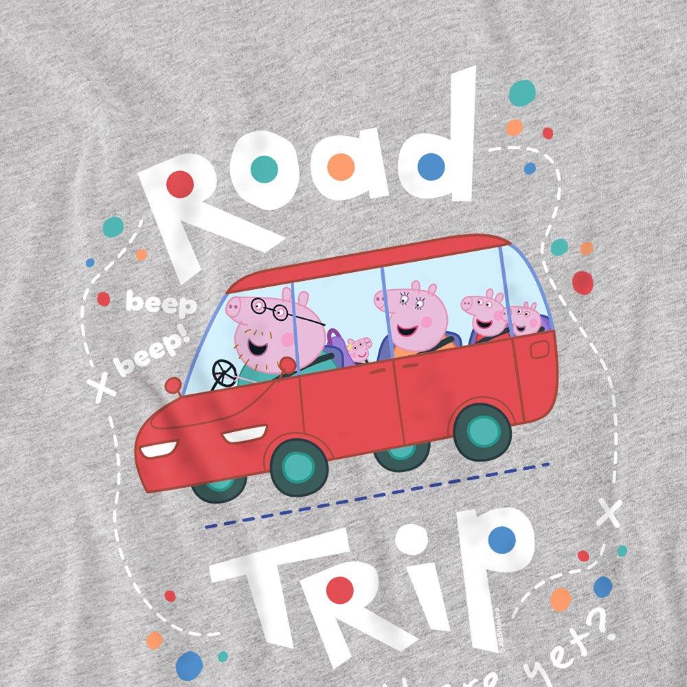 Light Grey - Hasbro - Peppa Pig Road Trip New Car Kids T-Shirt Athletic - 2