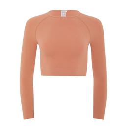 HIIT Seamless Ribbed Long Sleeve Cropped Top