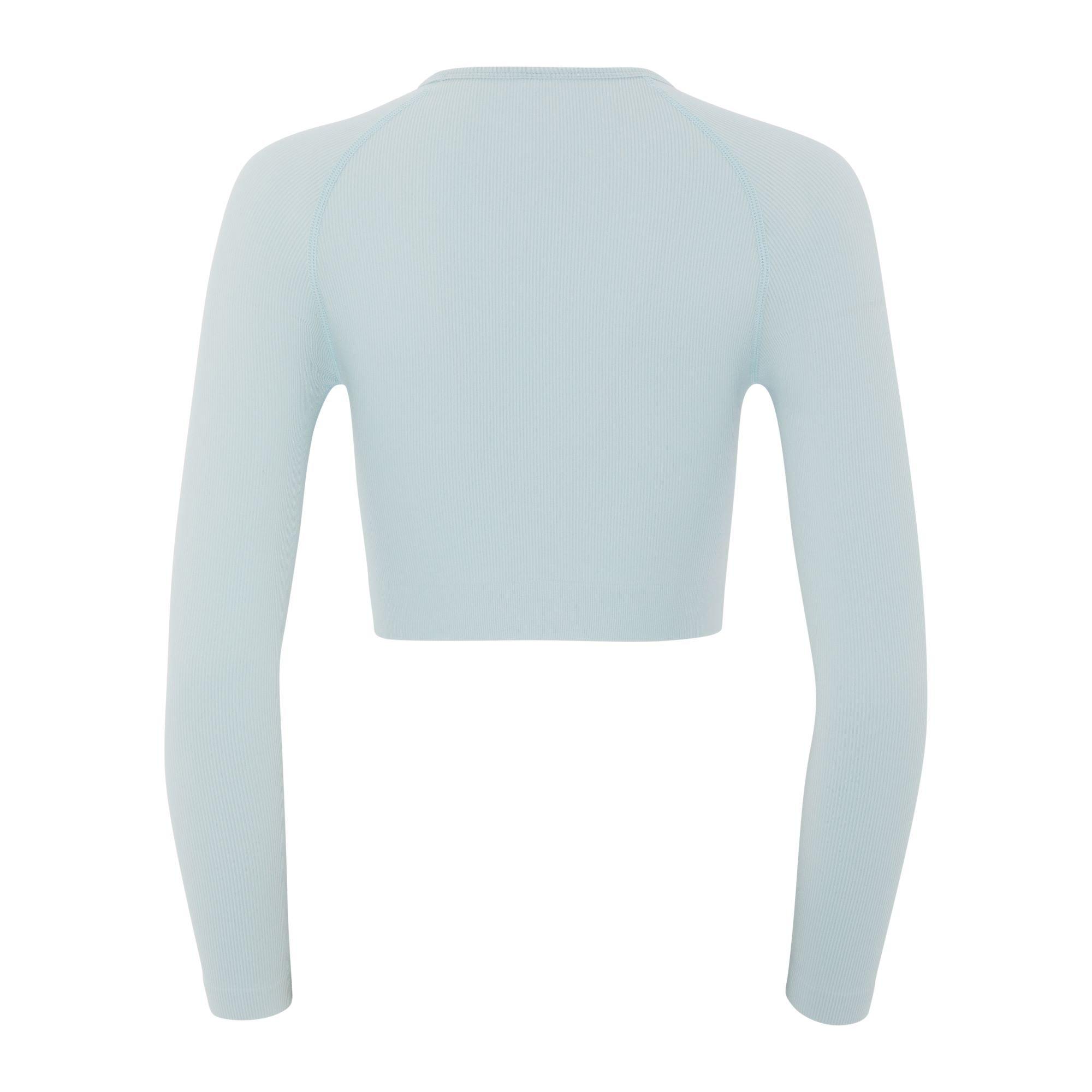 Bleu clair - HIIT - Seamless Ribbed Long Sleeve Cropped Top - 2
