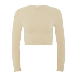 HIIT Seamless Ribbed Long Sleeve Cropped Top