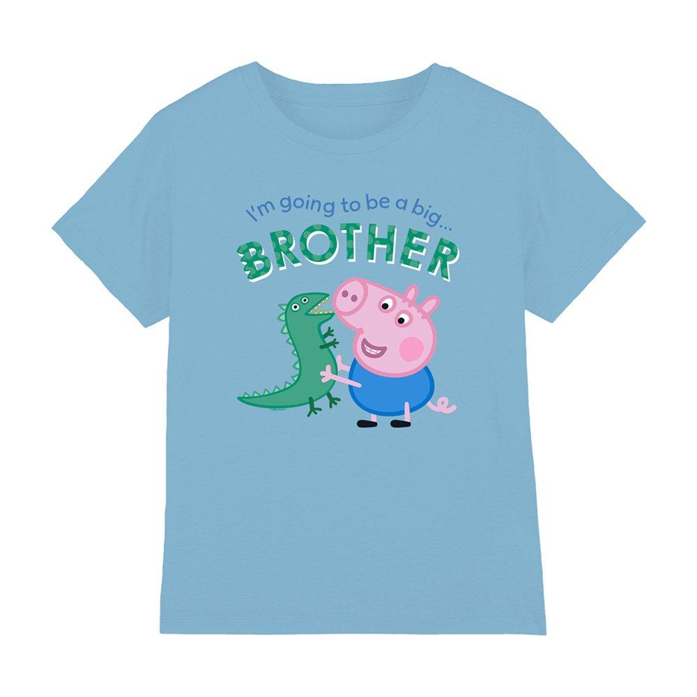 Baby Blue - Hasbro - Peppa Pig George Pig Big Brother Kids T-Shirt Sky - 1