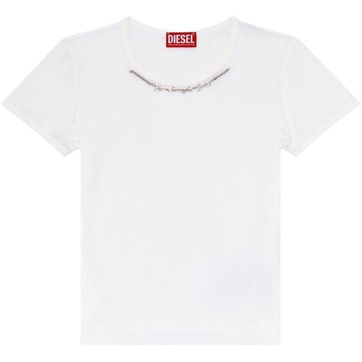 White - Diesel - T-Matic Ribbed-Jersey Top - 1