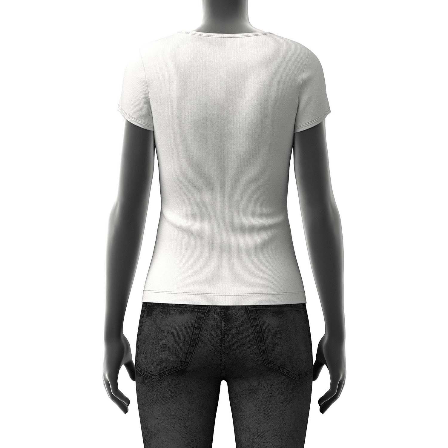 White - Diesel - T-Matic Ribbed-Jersey Top - 2