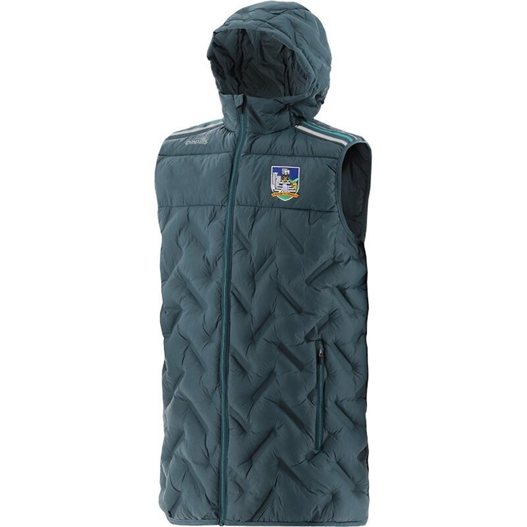 Teal/Glac/Slate - ONeills - Weston Limerick Hooded Synthetic Gilet - 1