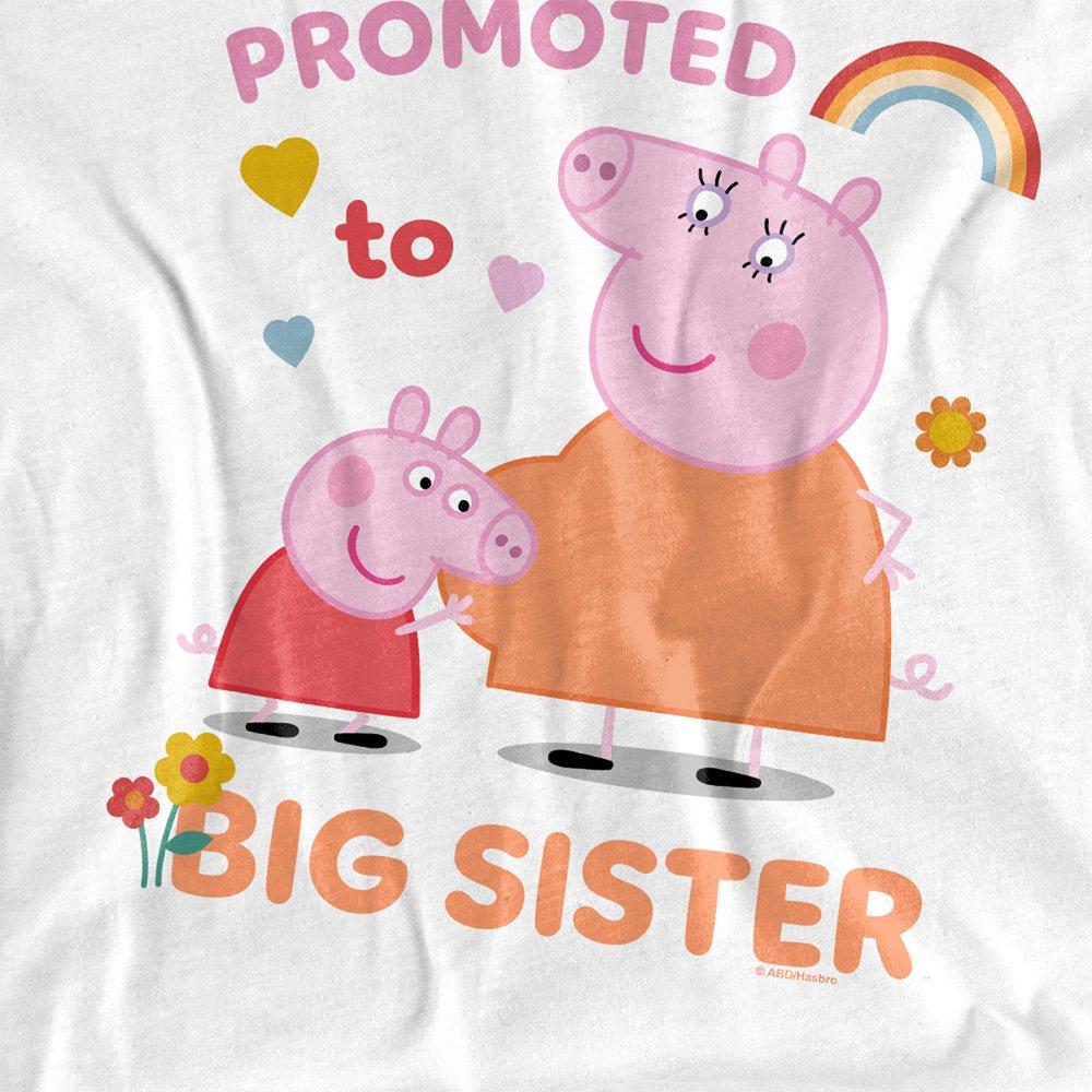 White - Hasbro - Peppa Pig Promoted To Big Sister Kids T-Shirt Whi - 2