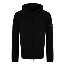 Stone Island Badge Knit Zip Hoodie