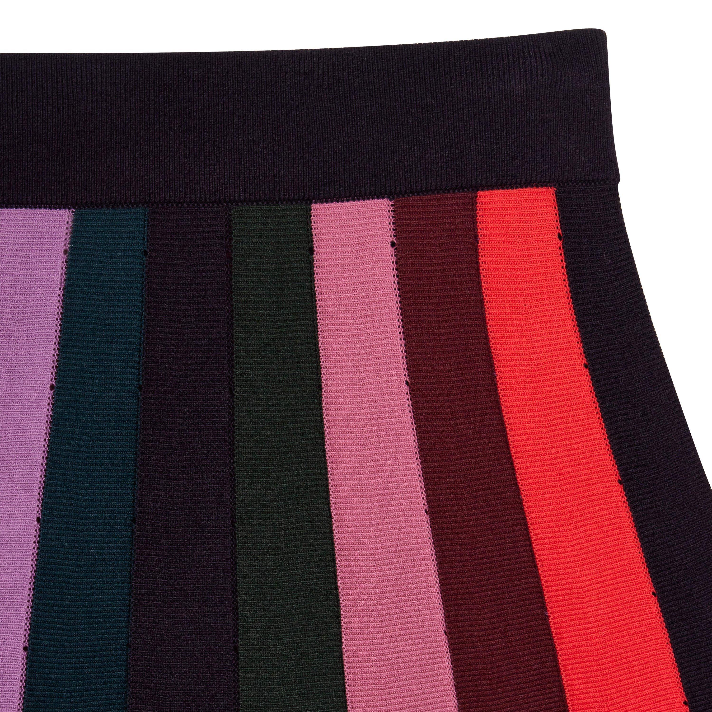 Black - PS Paul Smith - Women's Striped Midi Knitted Skirt - 4