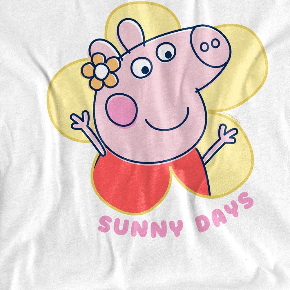 White - Hasbro - Peppa Pig Sunny Days Flower Kids T-Shirt White - 2