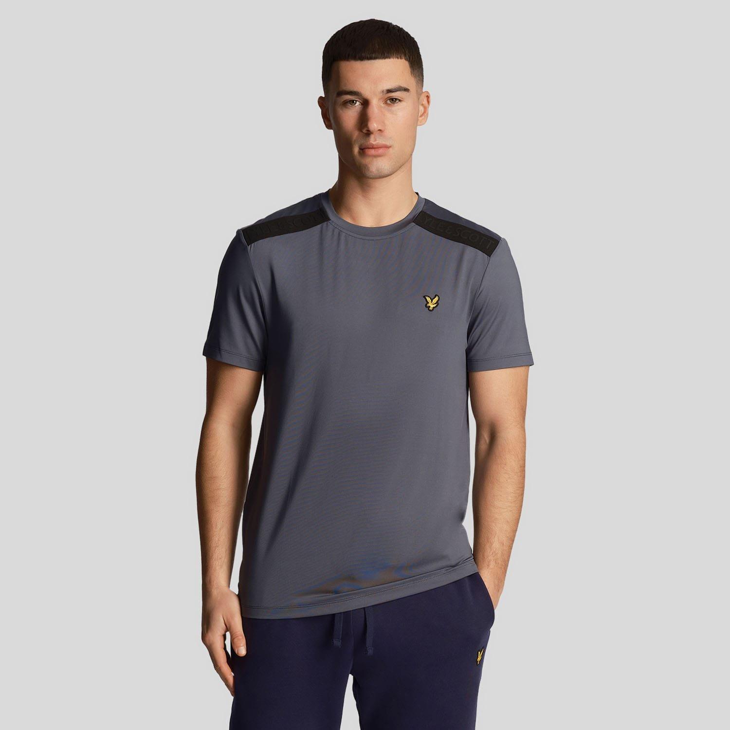 Navy - Lyle and Scott - Shoulder Branded T-Shirt - 1