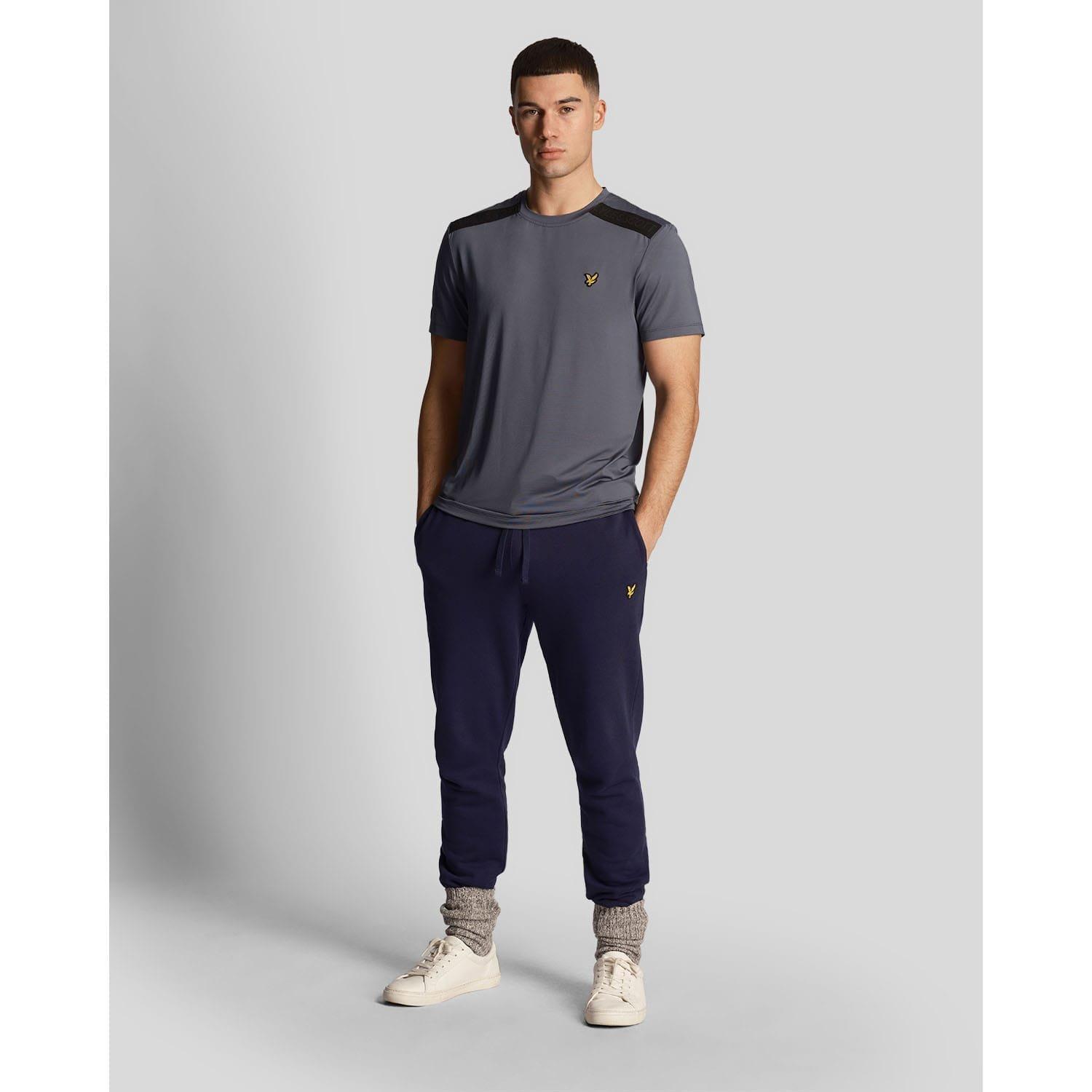 Navy - Lyle and Scott - Shoulder Branded T-Shirt - 2