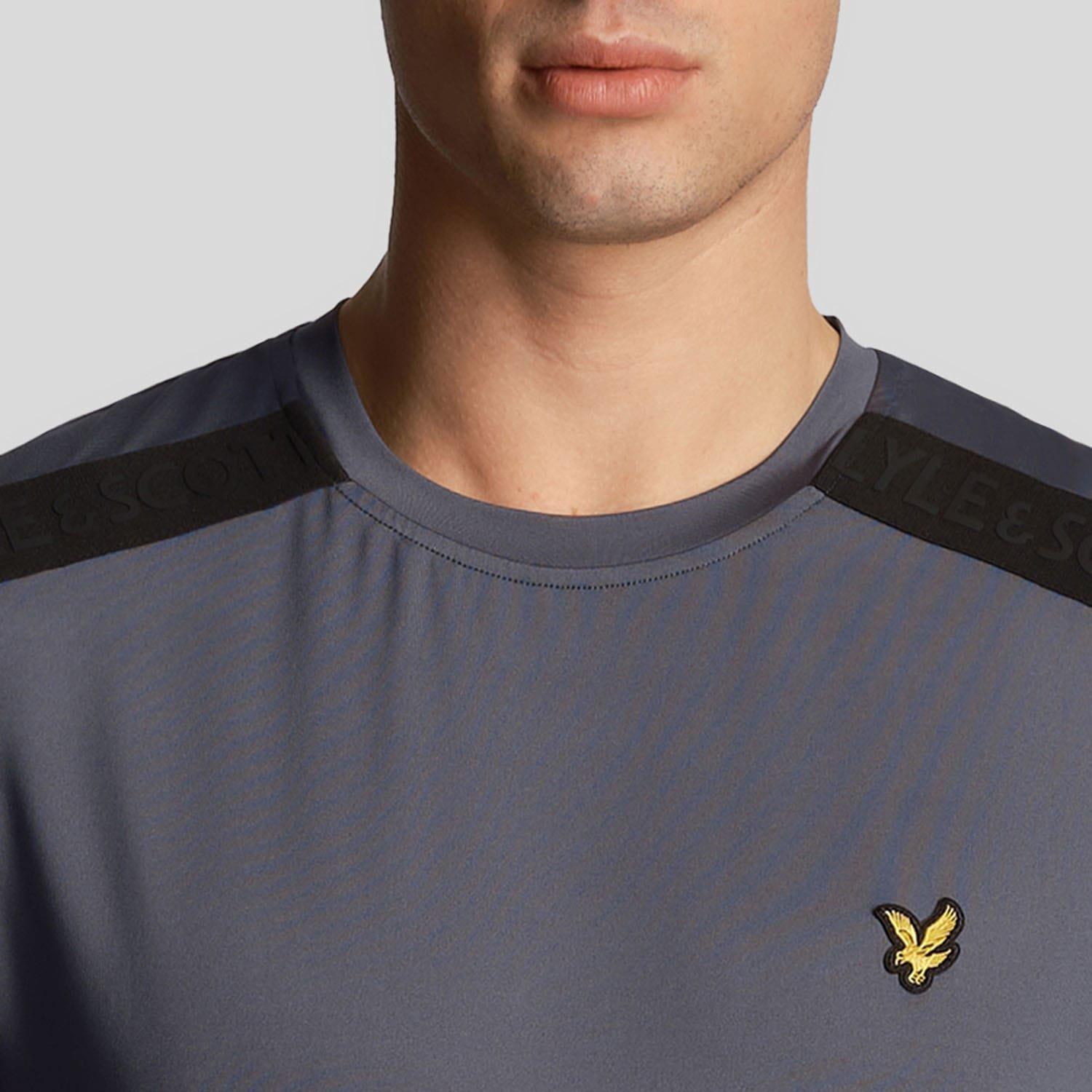 Navy - Lyle and Scott - Shoulder Branded T-Shirt - 4