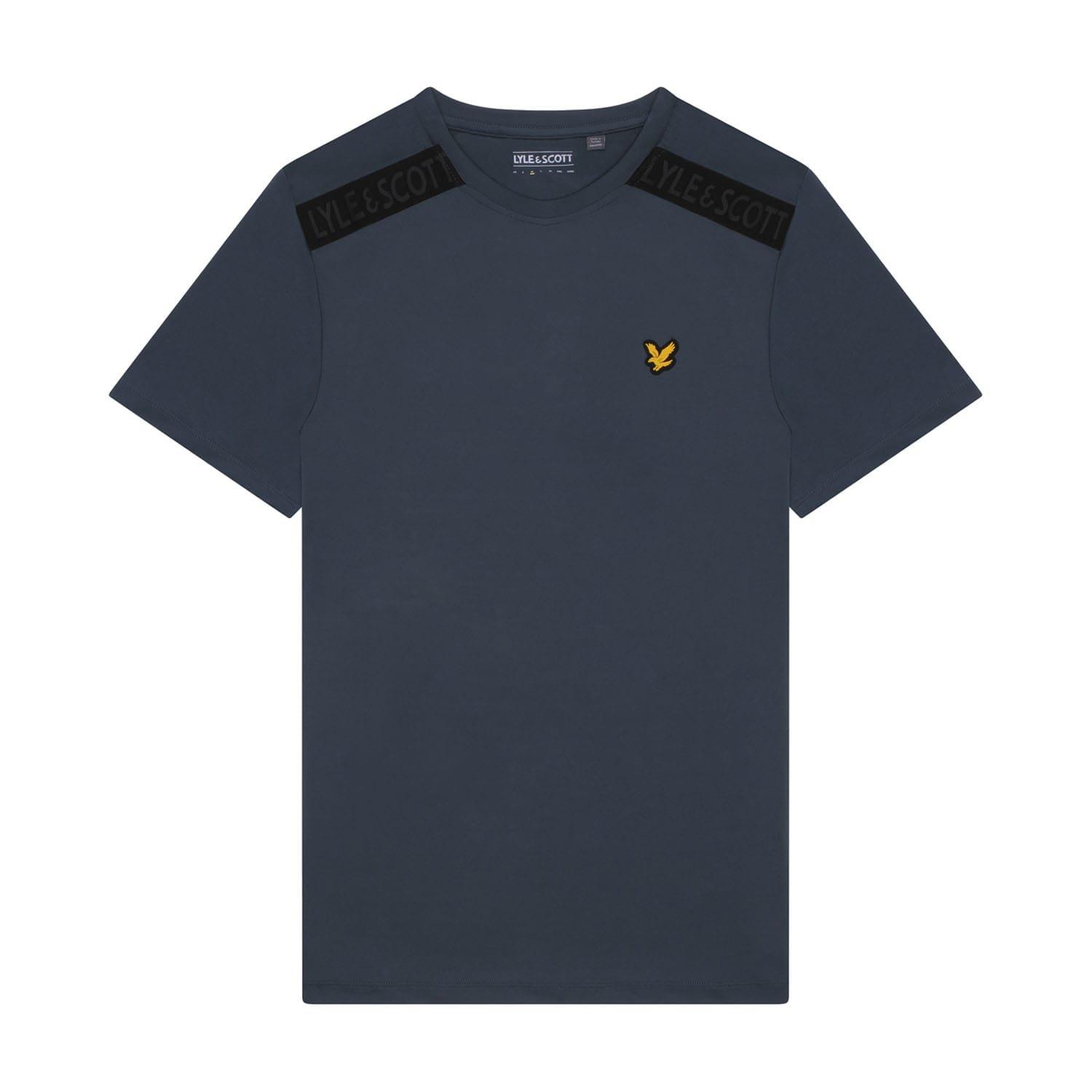 Navy - Lyle and Scott - Shoulder Branded T-Shirt - 5