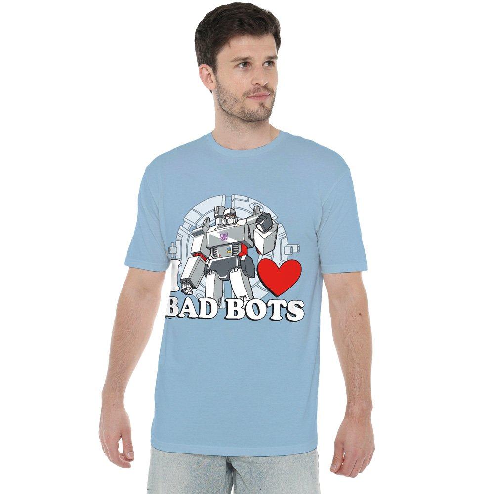 Light Blue - Hasbro - Transformers I Love Bots Adults T-Shirt Light Blu - 1