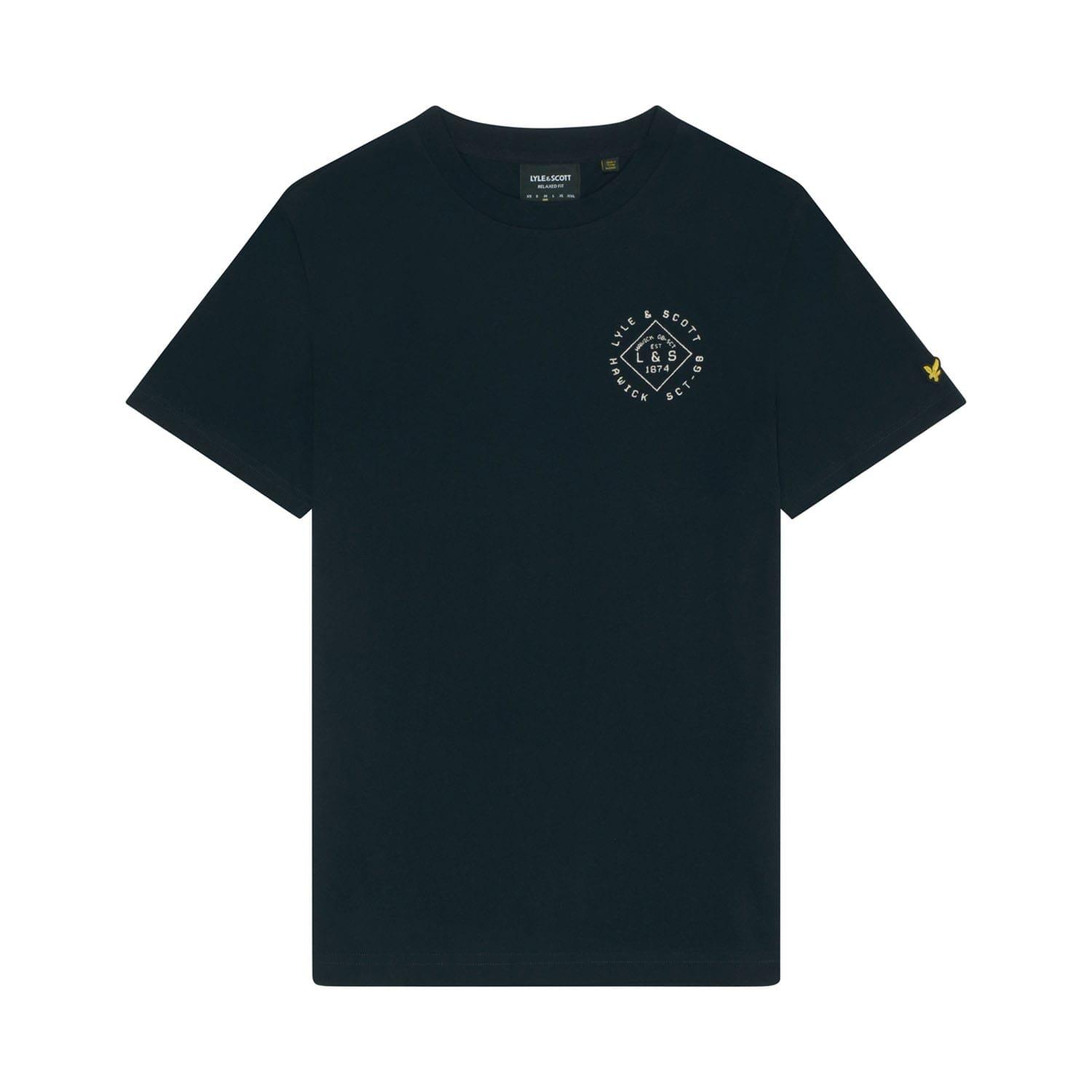 Navy - Lyle and Scott - Stamp T-Shirt - 5