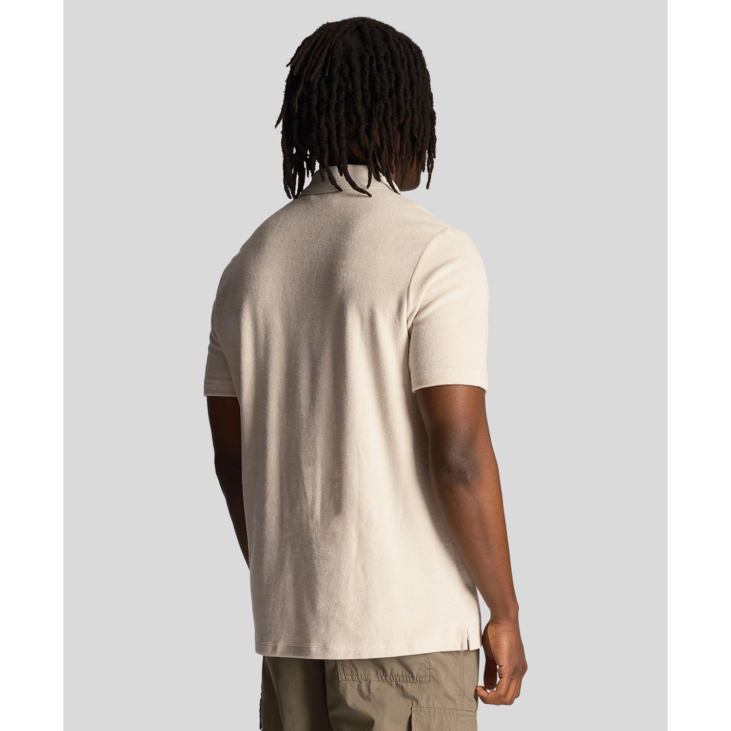 Cream - Lyle and Scott - Towelling Polo Shirt - 3