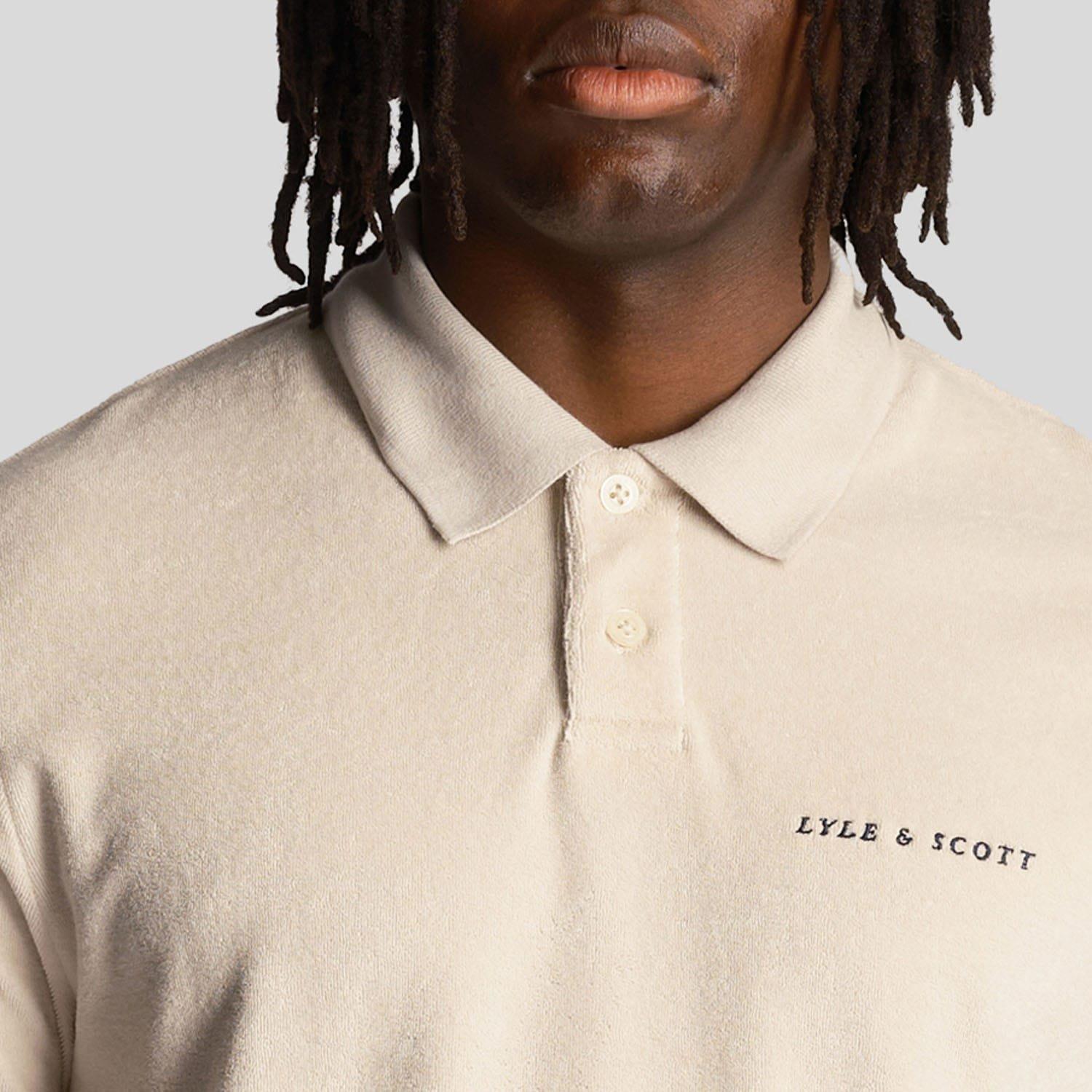 Cream - Lyle and Scott - Towelling Polo Shirt - 4
