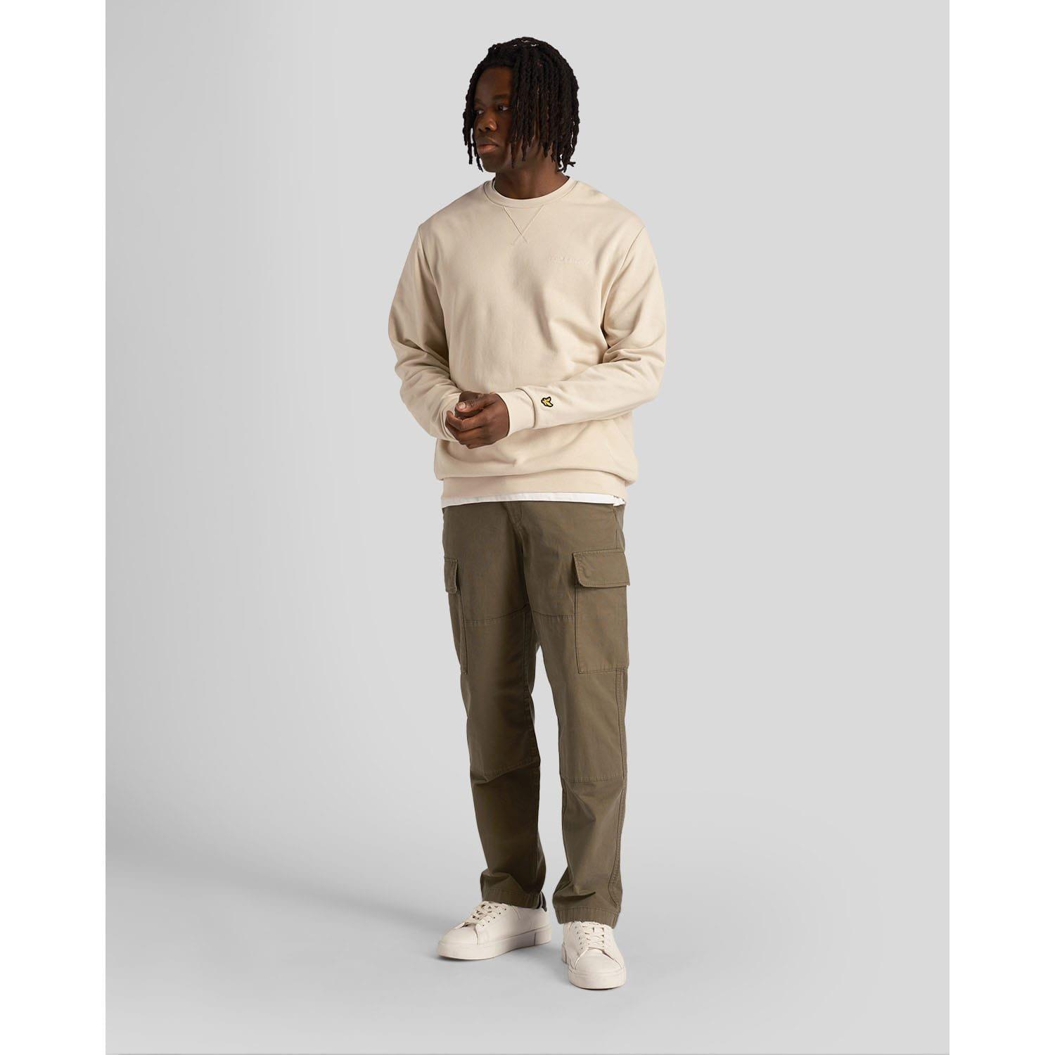 Cream - Lyle and Scott - Loopback Embroidered Crewneck Sweatshirt - 2