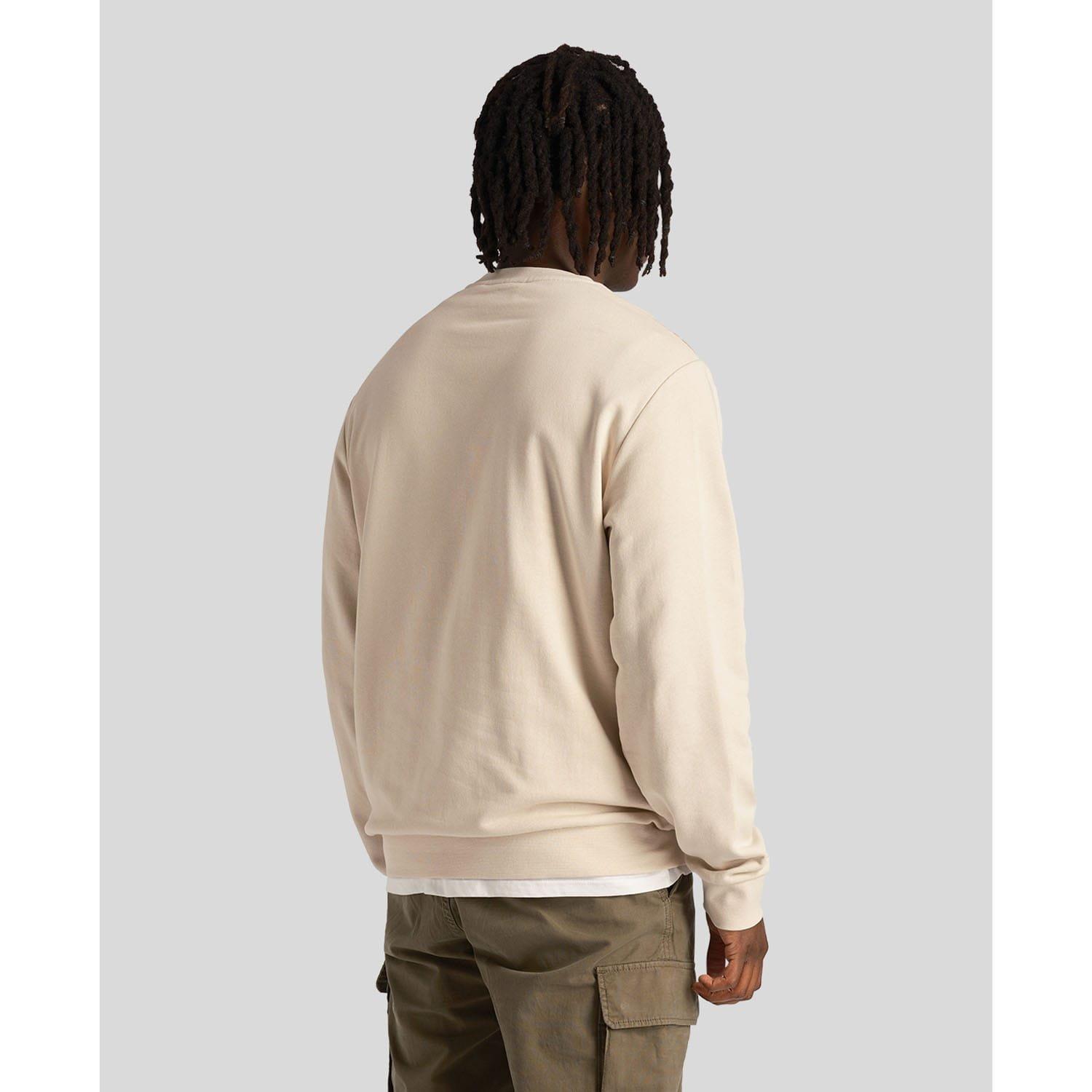 Cream - Lyle and Scott - Loopback Embroidered Crewneck Sweatshirt - 3