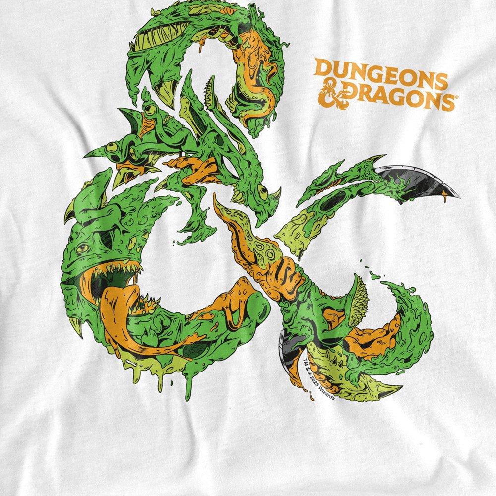 White - Hasbro - Dungeons And Dragons Monster Logo Kids T-Shirt Wh - 2