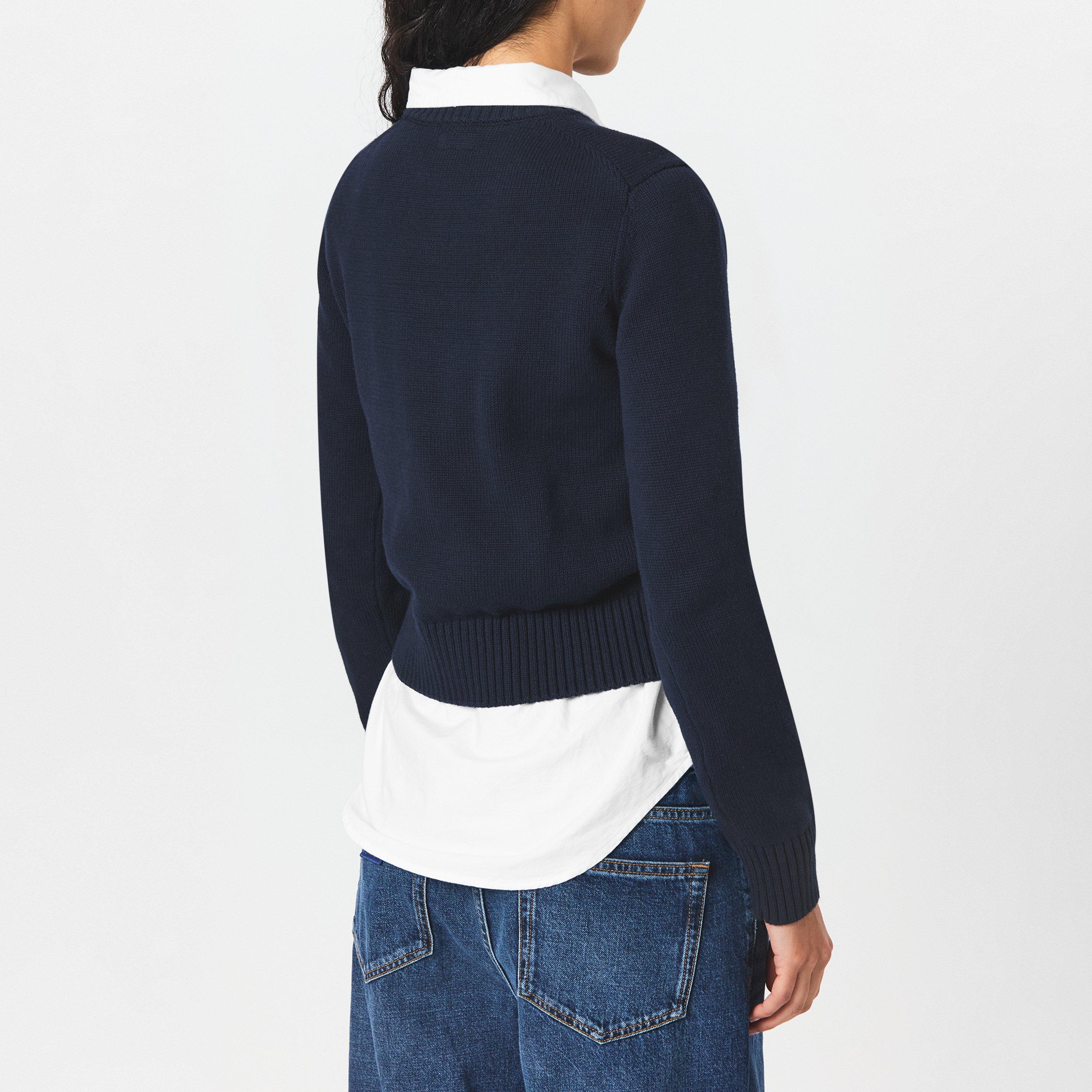 Daring Ocean - Guess - Women's Intarsia Knitted Crew Neck Jumper - 4