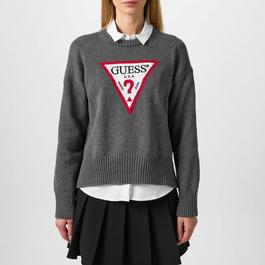 Guess Triangle Knit Crewneck Jumper