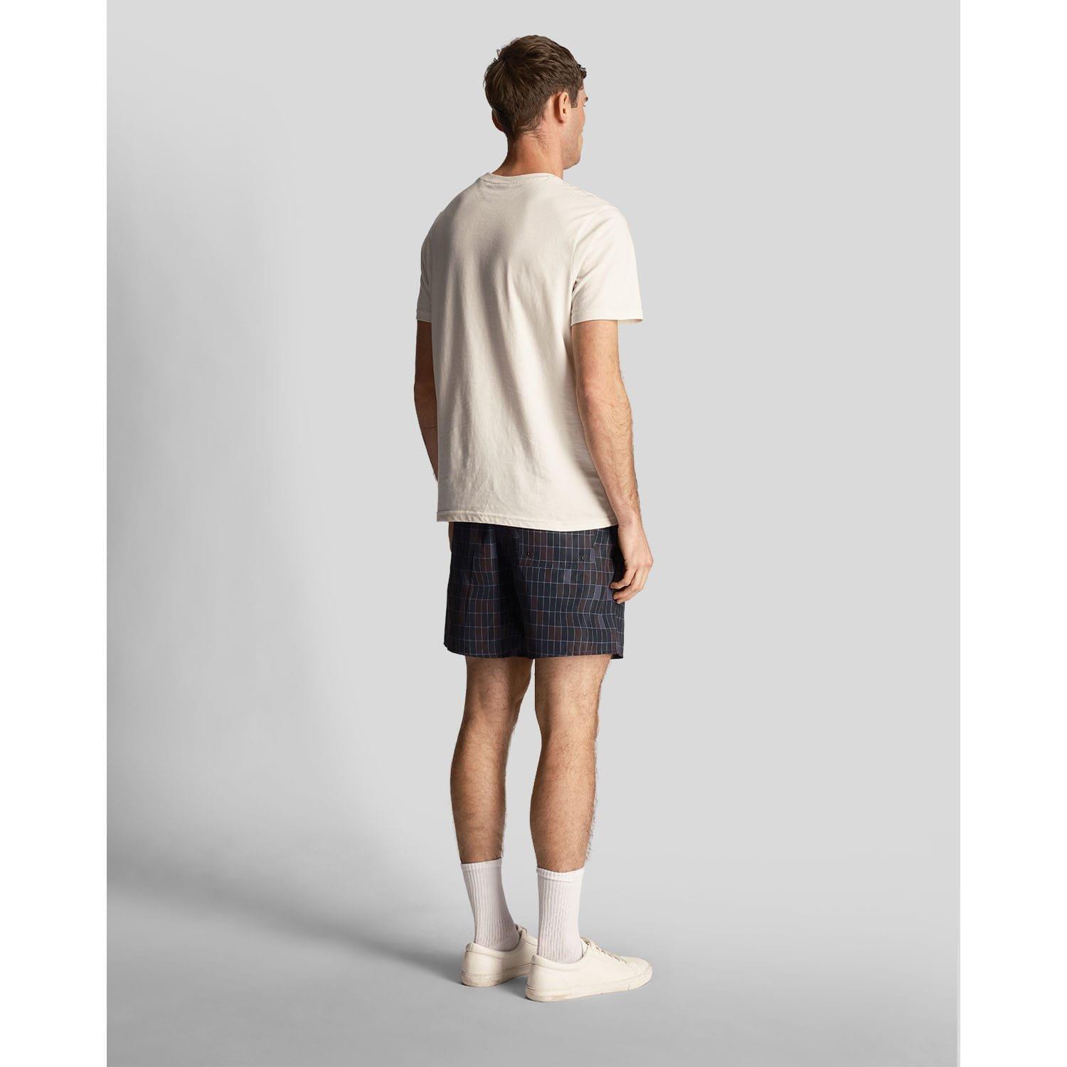 Navy - Lyle and Scott - Pool Print Swim Shorts - 3