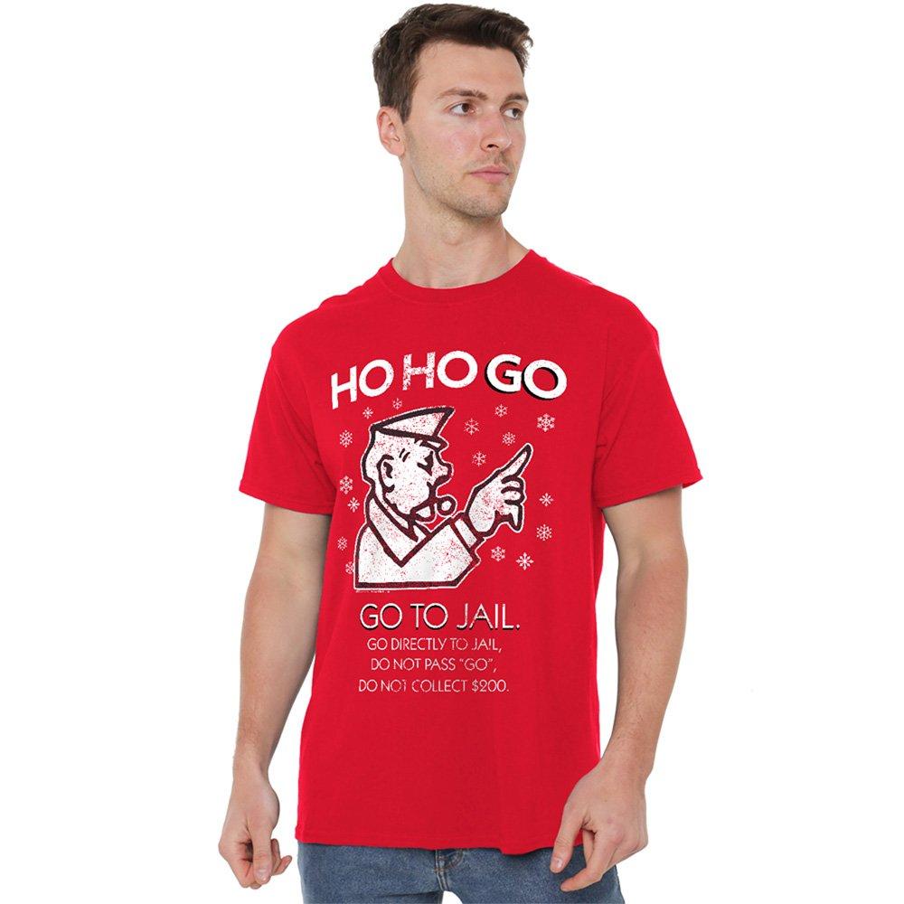 Red - Monopoly - Monopoly Ho Ho Go To Jail T Shirt Red - 1