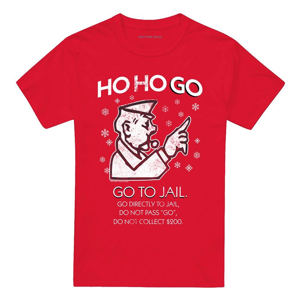 Red - Monopoly - Monopoly Ho Ho Go To Jail T Shirt Red - 4