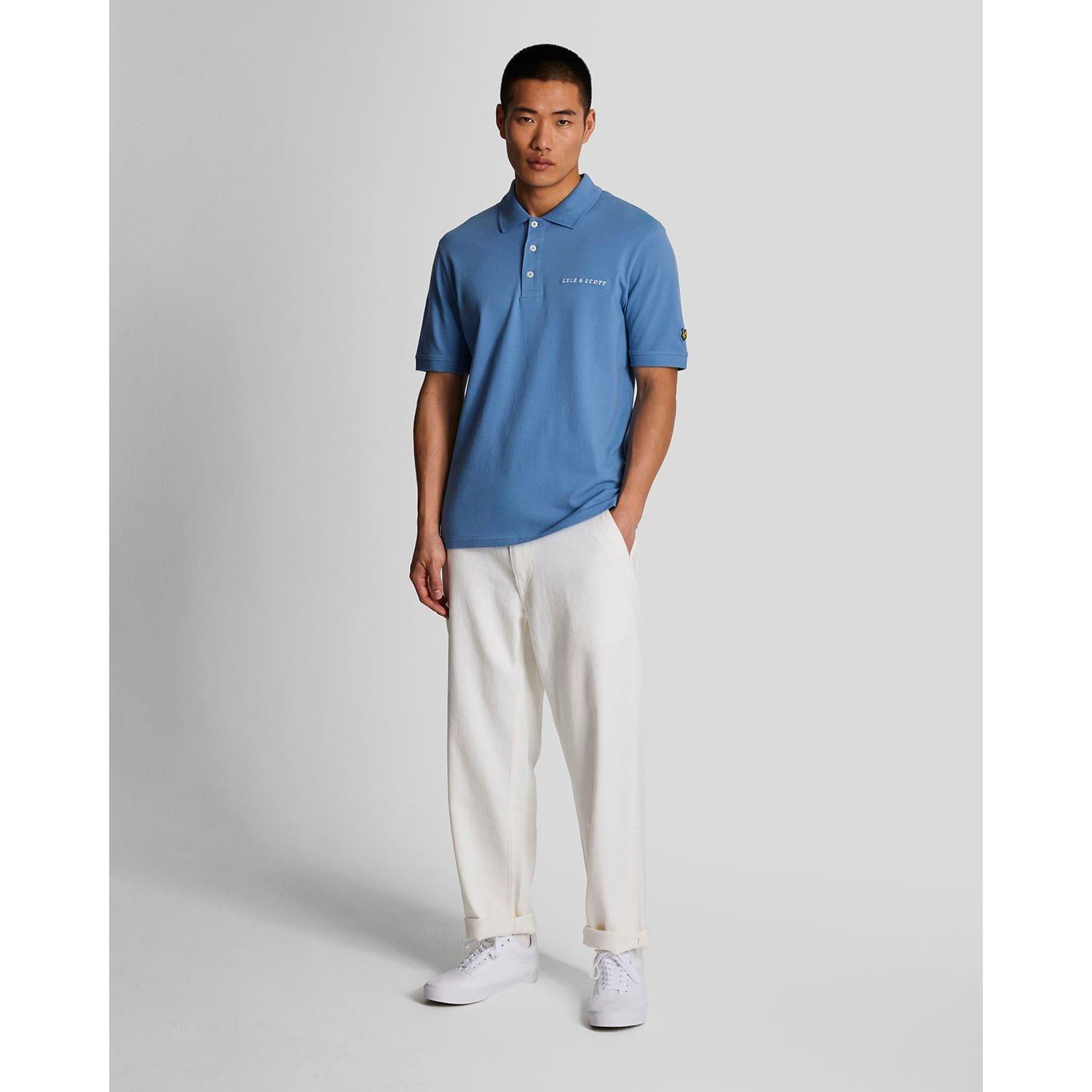 Blue - Lyle and Scott - Embroidered Polo Shirt - 2