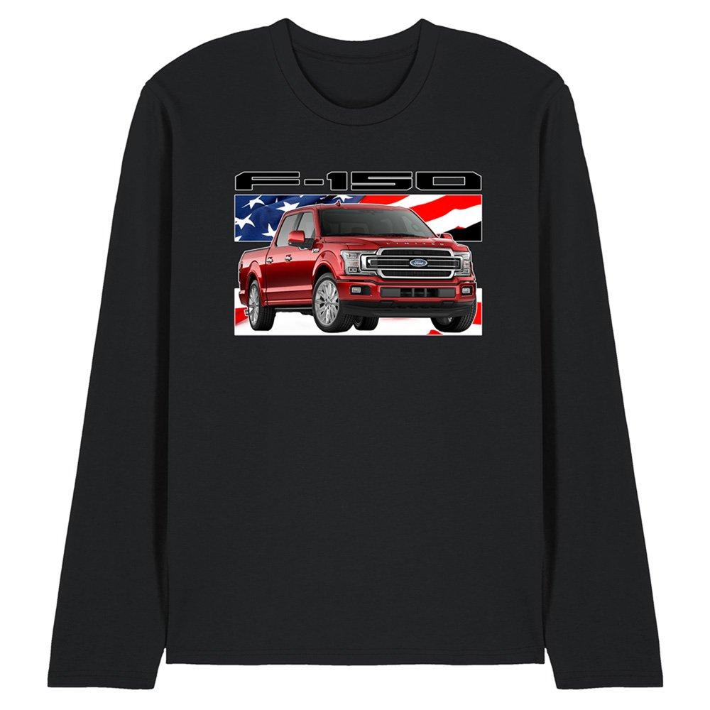 Black - Ford - Ford Trucks F 150 Flag Long Sleeve T-Shirt Black - 1