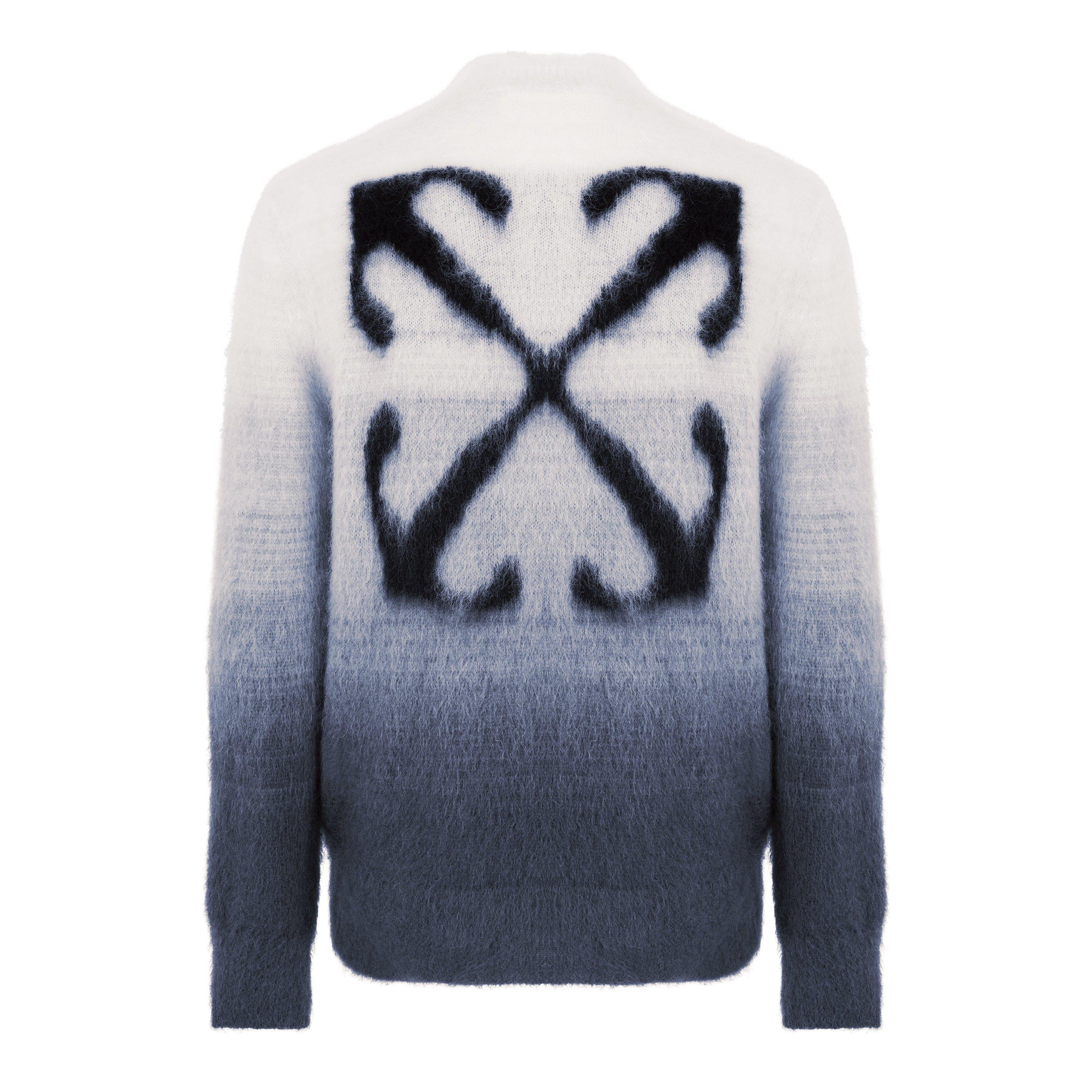 Off White Men's Mohair Knit Sweatshirt, Signature Arrows Motif