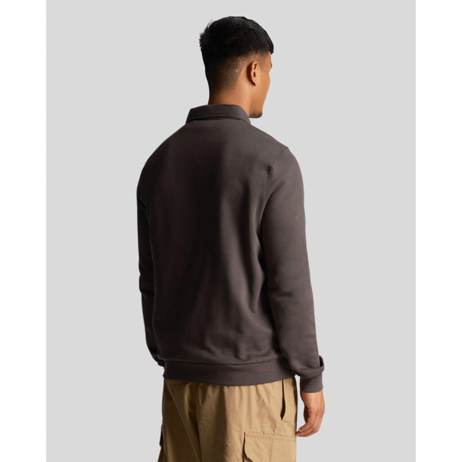 Gunmetal - Lyle and Scott - Embroidered Collared Quarter Zip Sweatshirt - 3