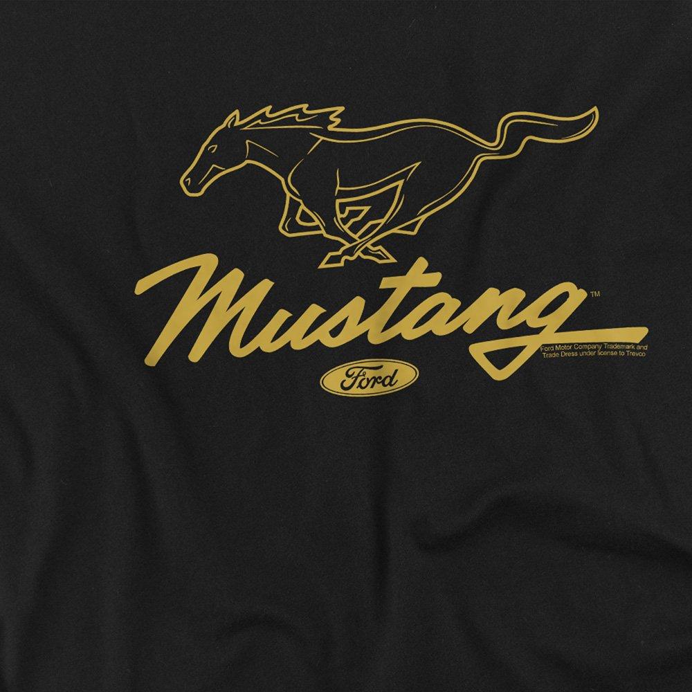 Black - Ford - Ford Mustang Pony Script Kids T-Shirt Black - 2