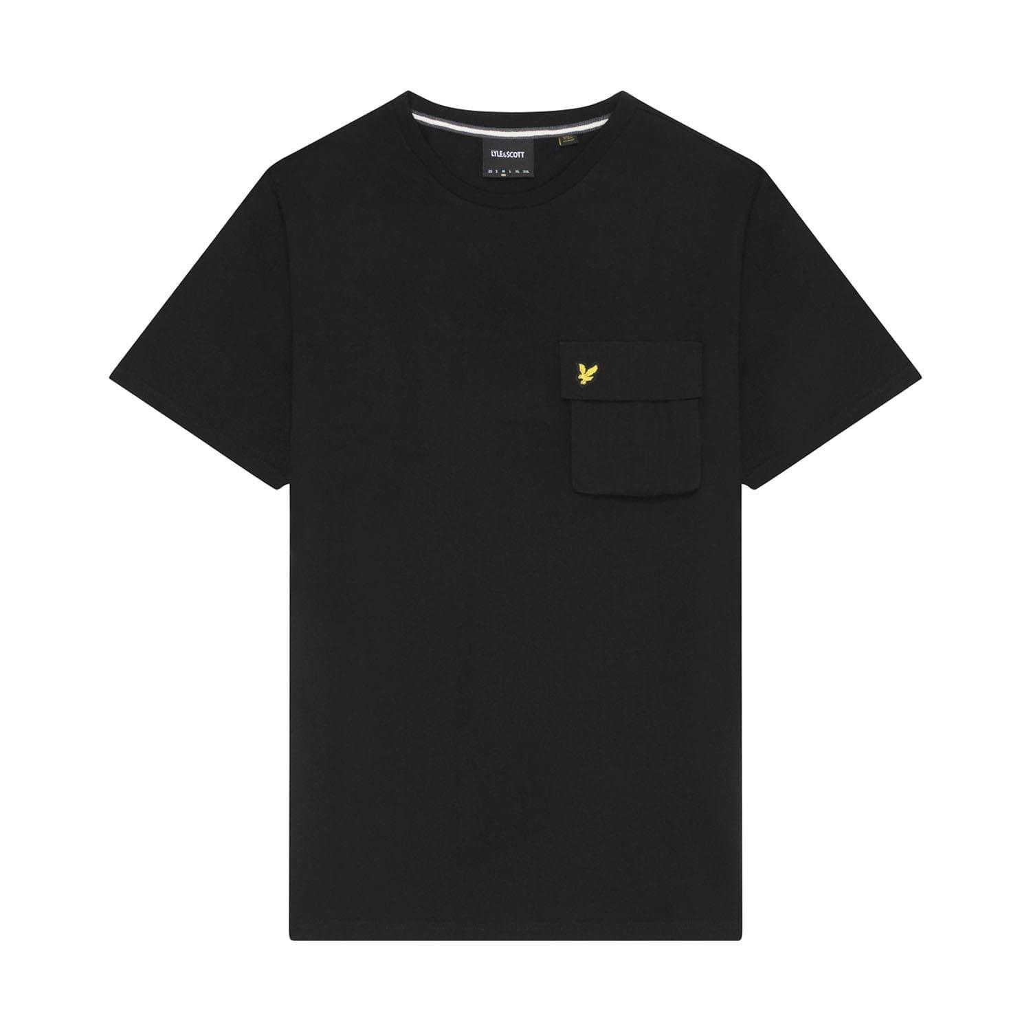 Black - Lyle and Scott - Woven Pocket T-Shirt - 5
