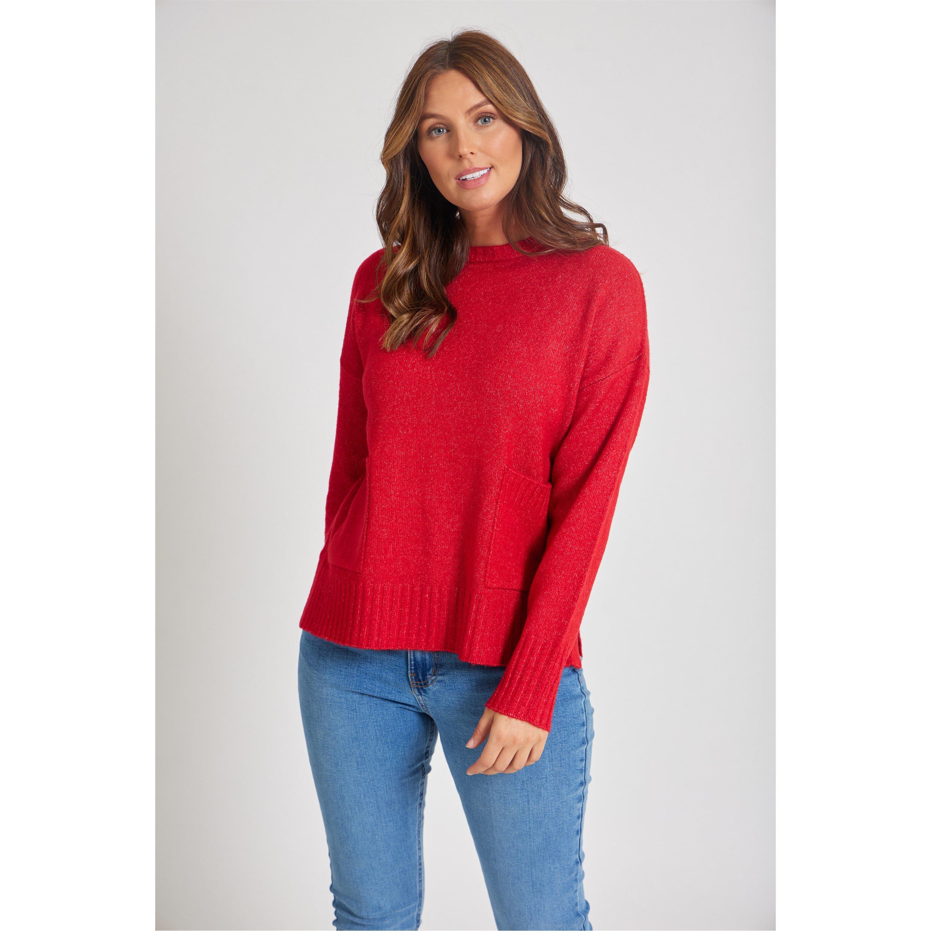 Women's Crew Neck Pocket Jumper
