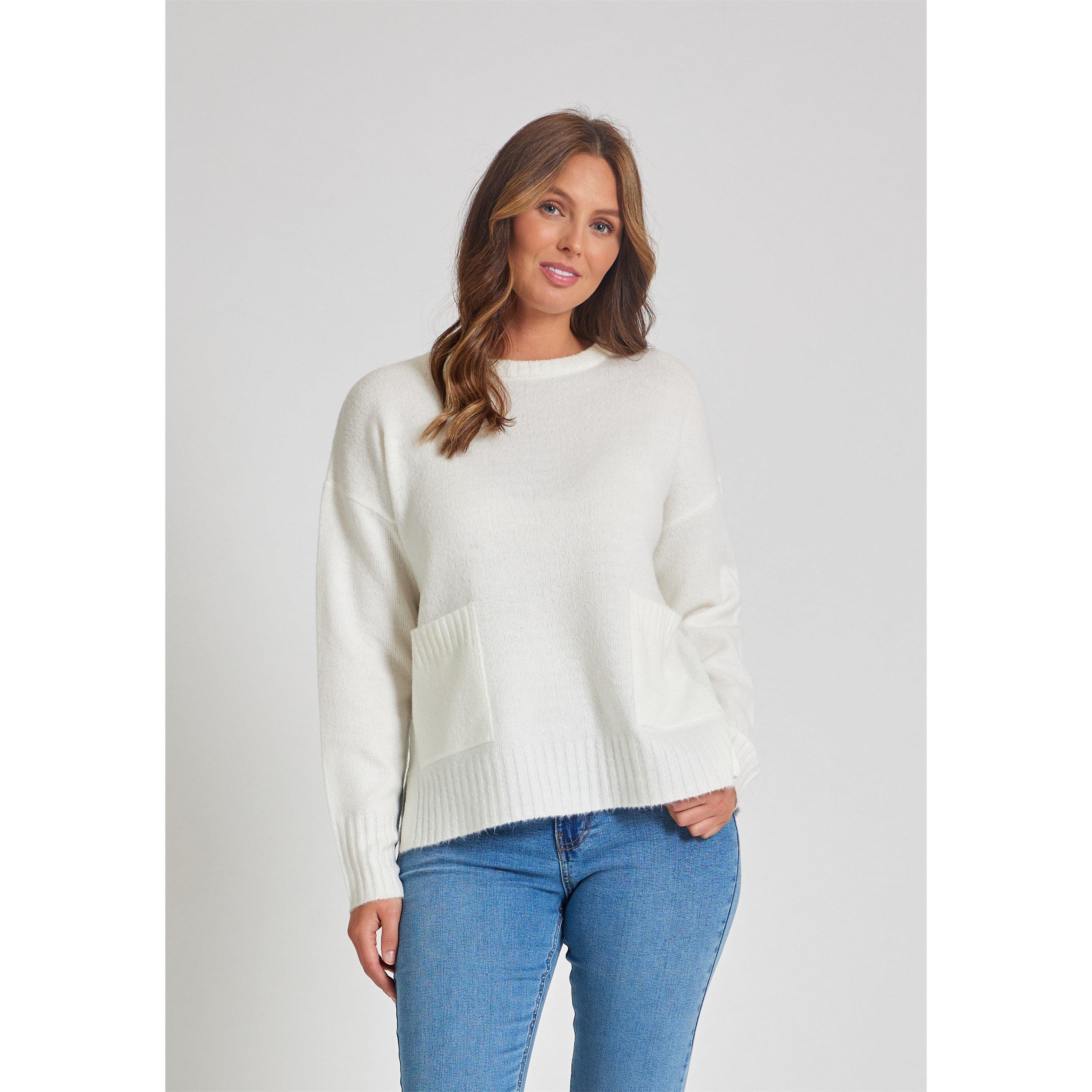 Cream - Be You - Women's Crew Neck Pocket Jumper - 1
