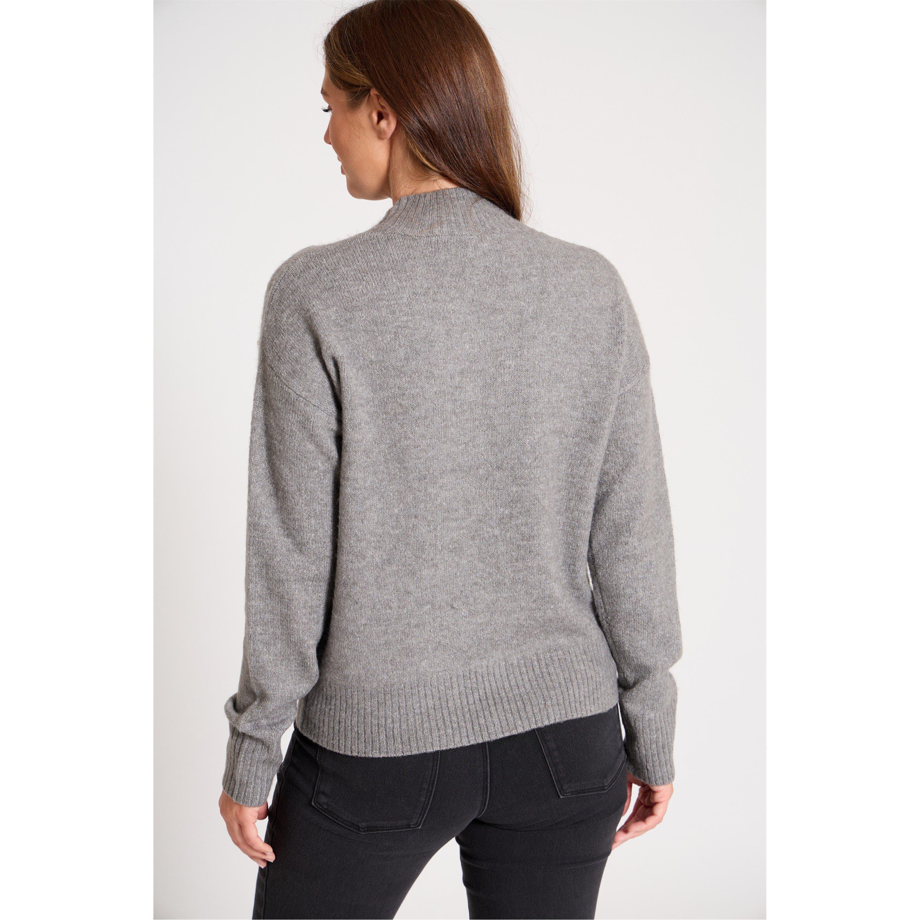 Grijs - Be You - Pearl Crew Neck Jumper - 3