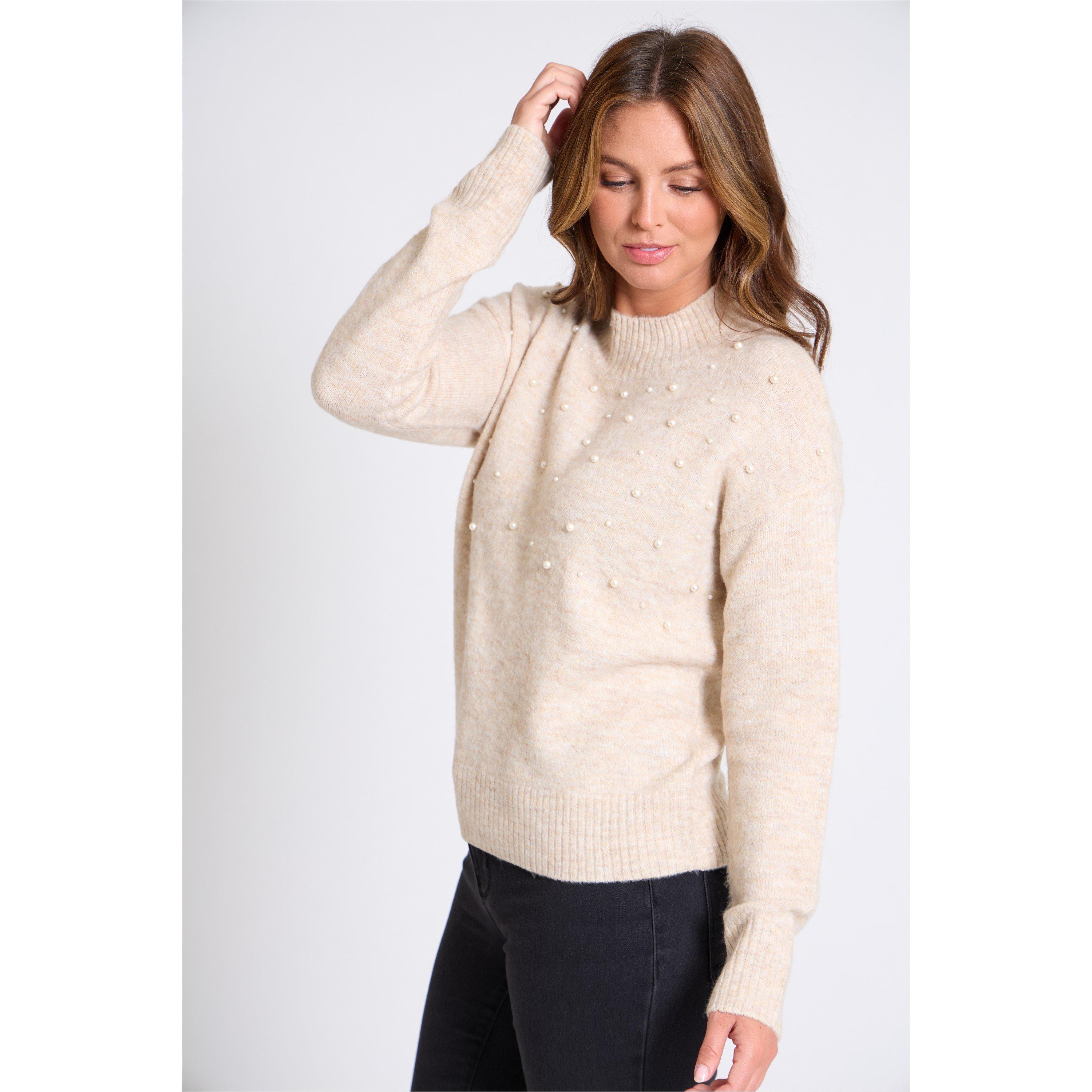 Cream - Be You - Women's Pearl Crew Neck Jumper - 6