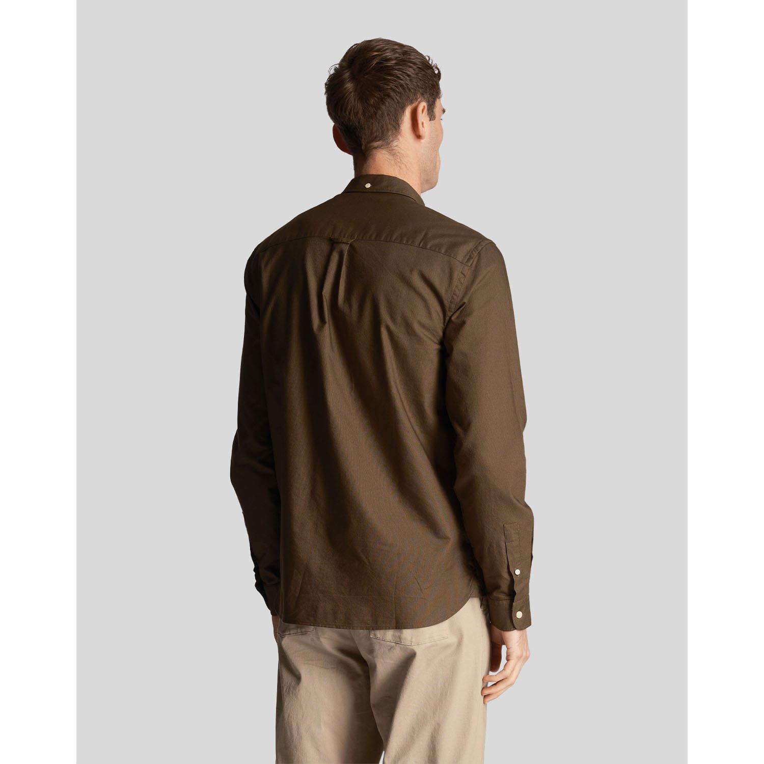 Olive - Lyle and Scott - Regular Fit Light Weight Oxford Shirt - 2