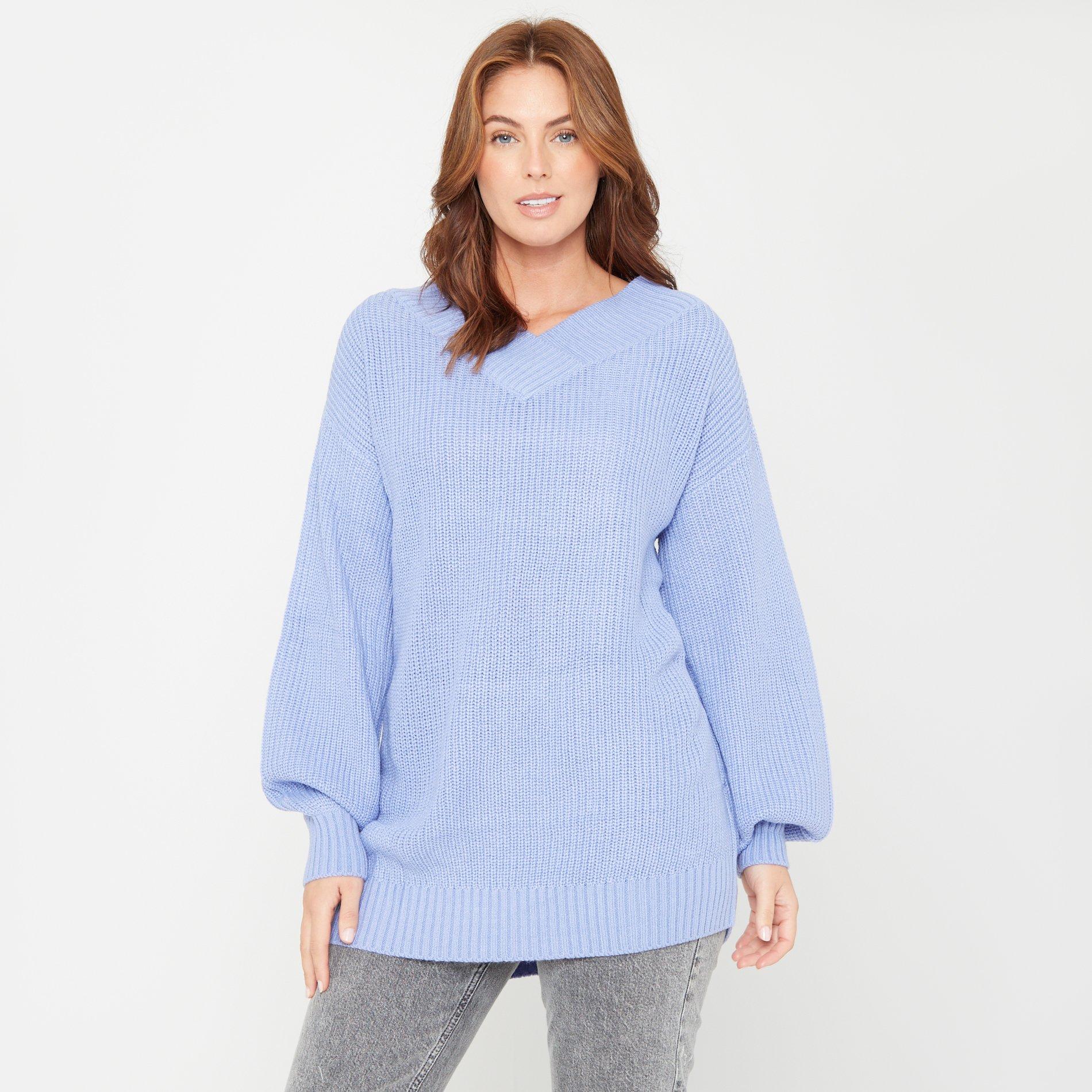Azul - Be You - V Slouch Crew Neck Jumper - 2